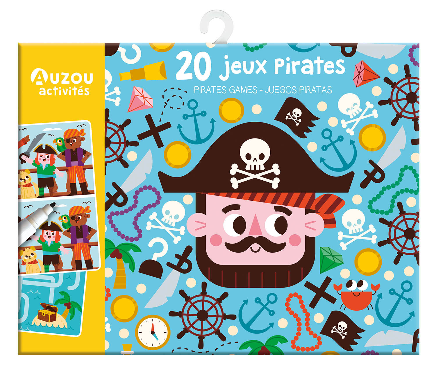 MA POCHETTE DE JEUX - 20 JEUX PIRATES - Anna CLARK - AUZOU