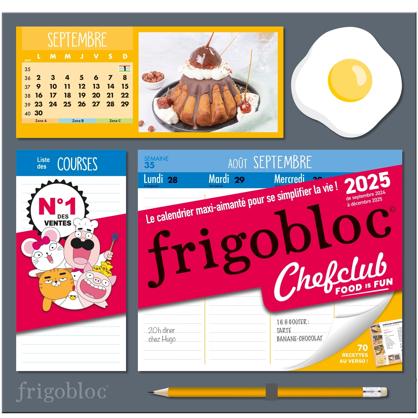 FRIGOBLOC HEBDOMADAIRE 2025 CHEFCLUB (DE SEPT. 2024 A DEC. 2025) -   - PLAY BAC