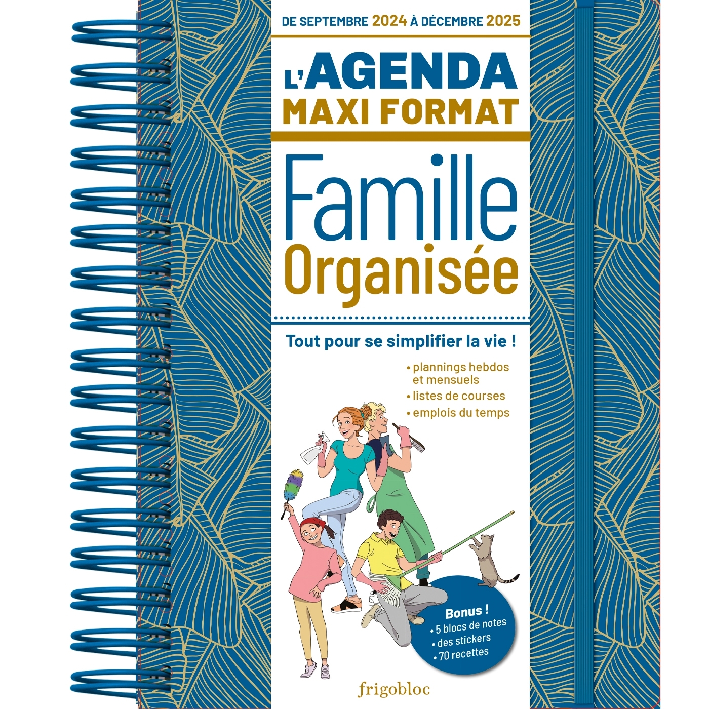 L-AGENDA MAXI FORMAT DE LA FAMILLE ORGANISEE 2025 (DE SEPT. 2024 A DEC. 2025) - XXX - PLAY BAC