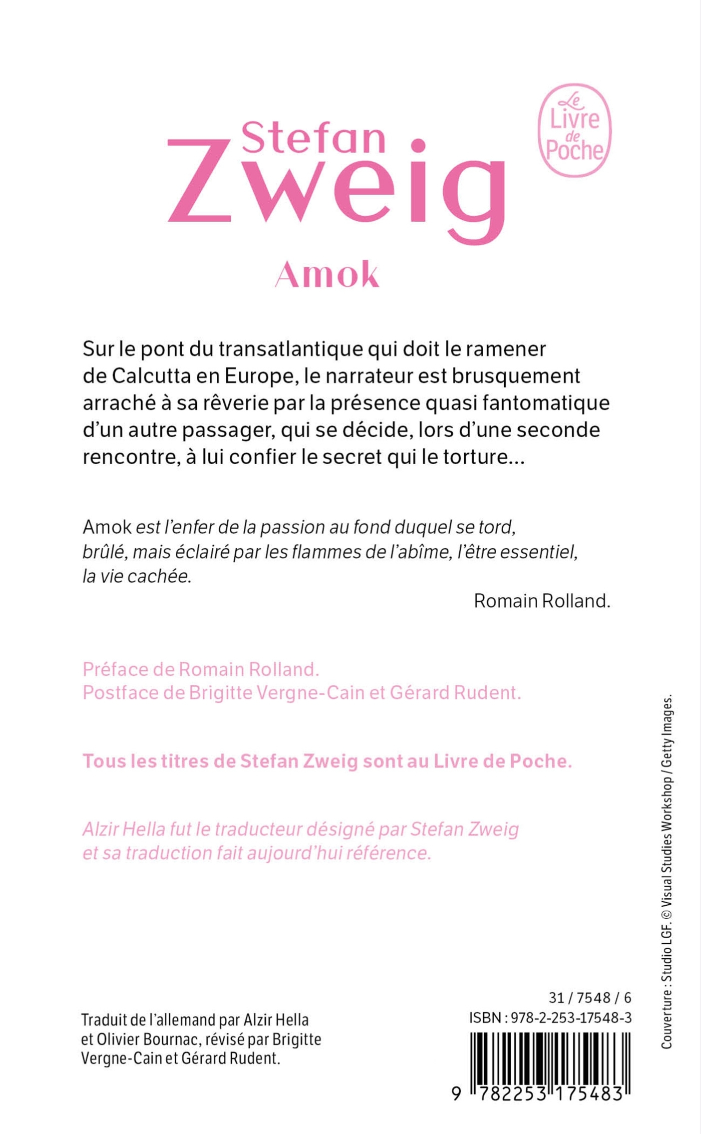 Amok (nouvelle édition 2013) - Stefan Zweig - LGF