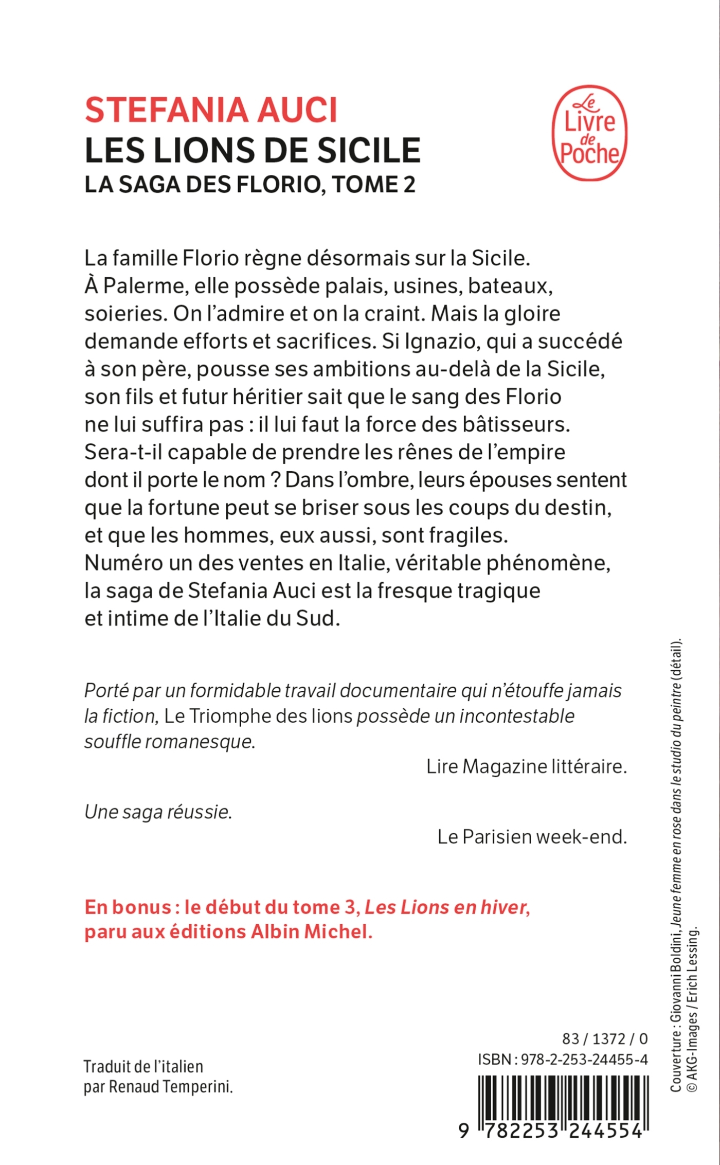 LE TRIOMPHE DES LIONS (LES FLORIO, TOME 2) - Stefania Auci - LGF