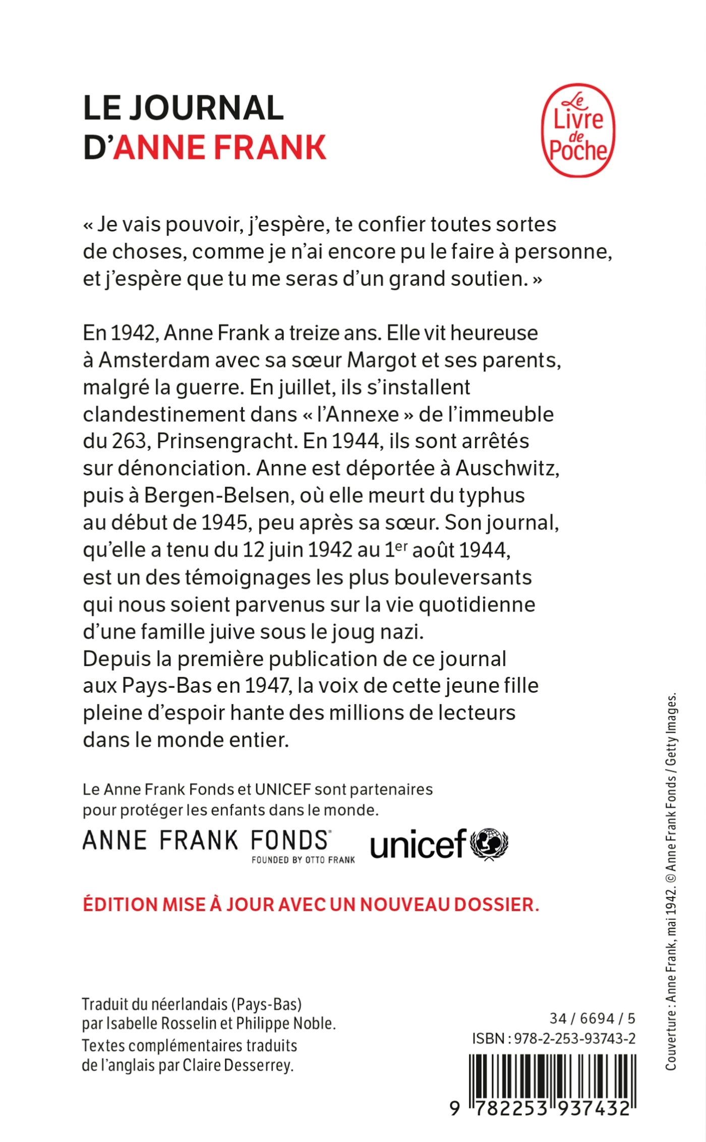 Le Journal d'Anne Frank (Nouvelle édition) - Anne Frank - LGF