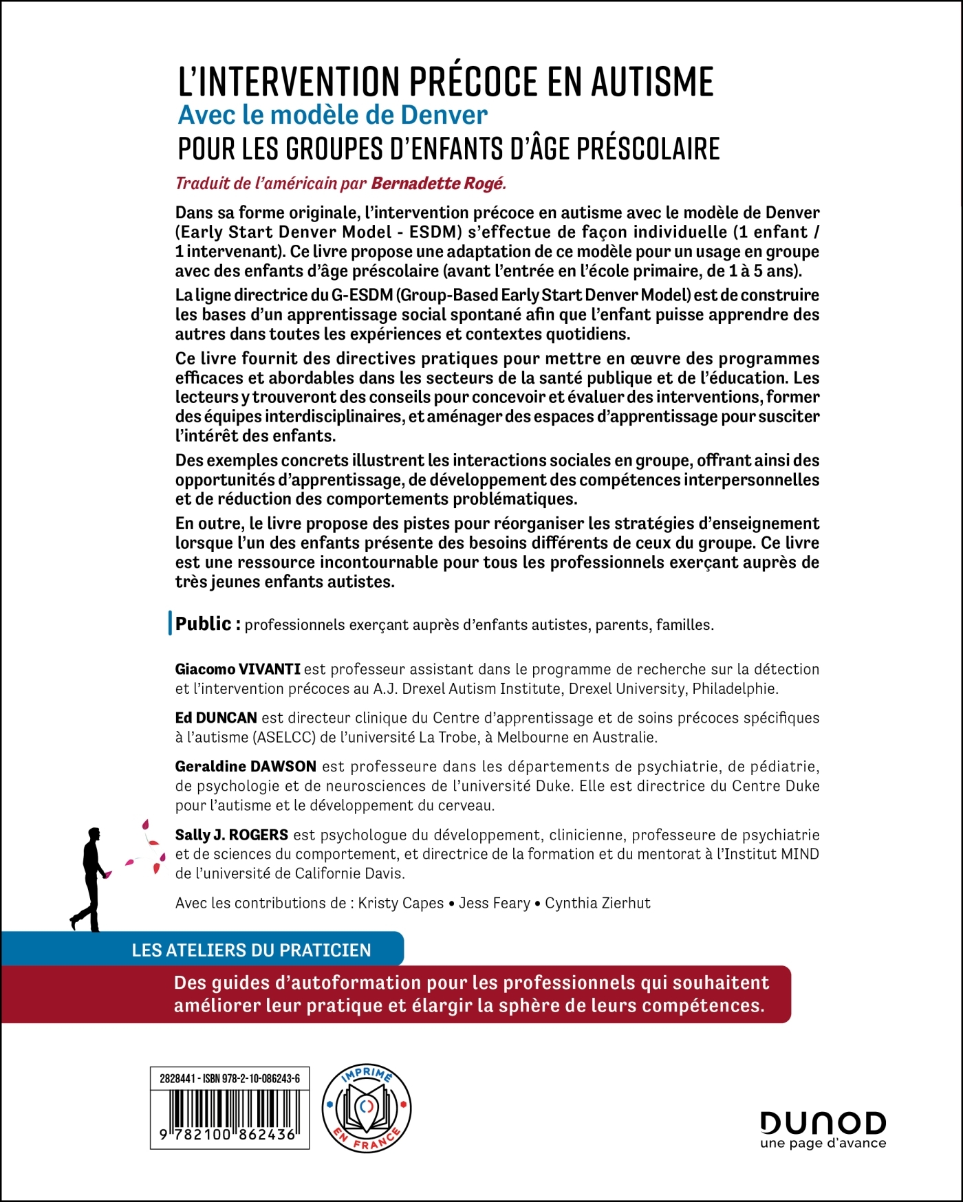 L'intervention précoce en autisme avec modèle de Denver pour les groupes d'enfants d'âge préscolaire - Giacomo Vivanti - DUNOD