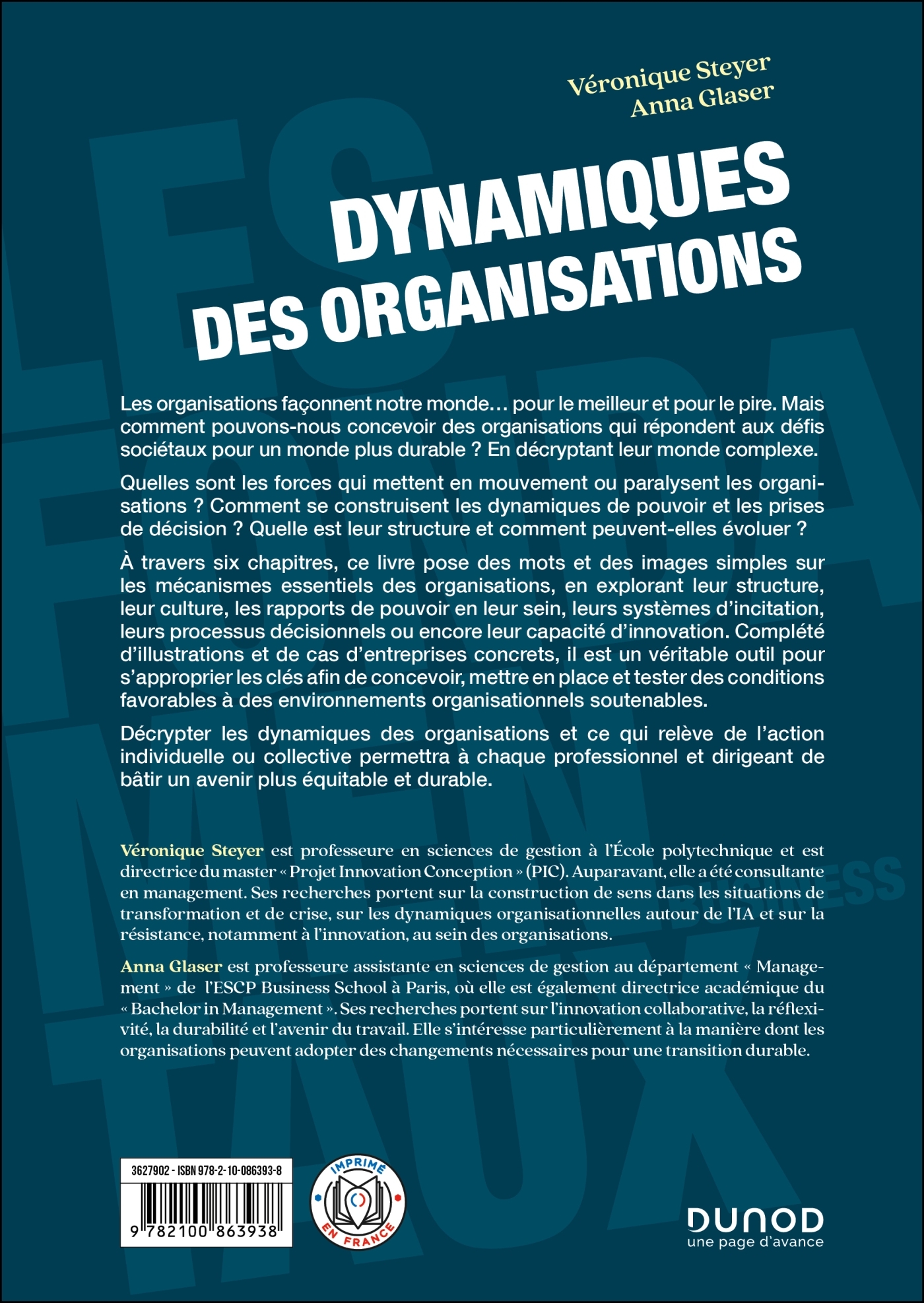 DYNAMIQUES DES ORGANISATIONS - LES LEVIERS D-ACTION POUR UN MONDE PLUS DURABLE - Véronique Steyer - DUNOD