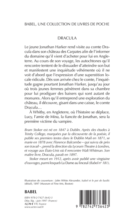 Dracula - Bram Stoker - ACTES SUD