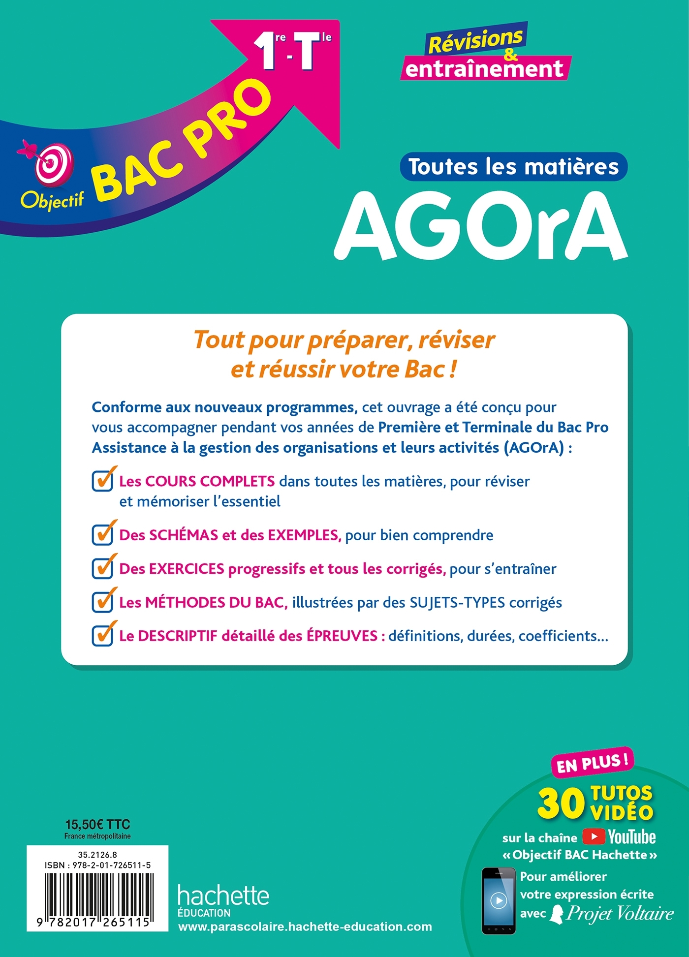 OBJECTIF BAC PRO AGORA (1RE ET TERM) - TOUTES LES MATIERES - BAC 2025/2026 - Alain Prost - HACHETTE EDUC