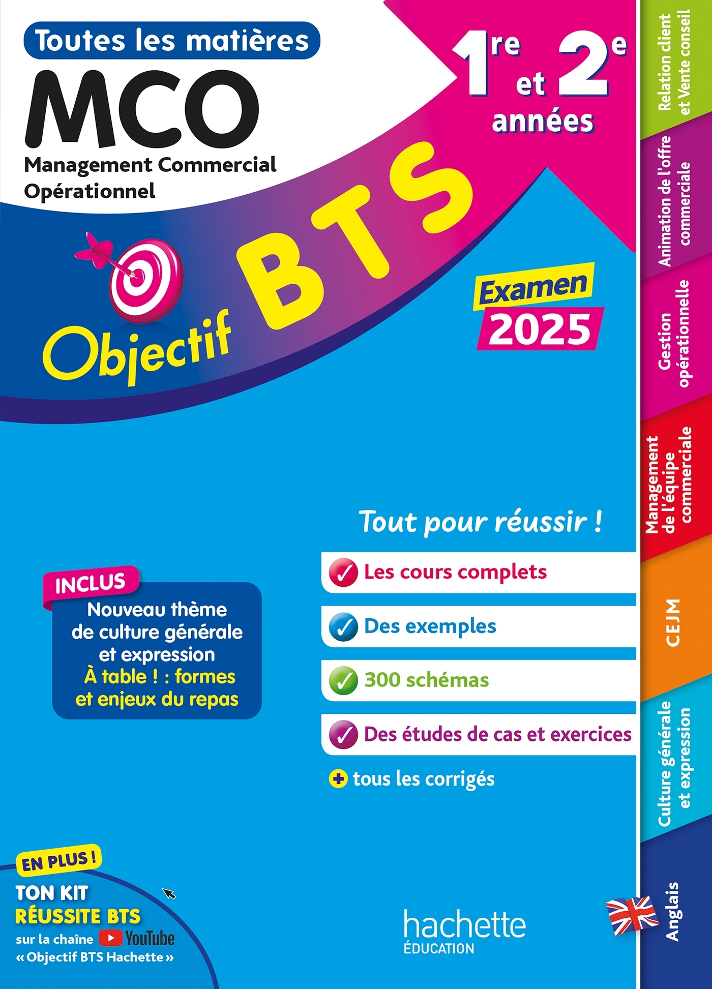 OBJECTIF BTS MCO (1RE ET 2E ANNEES) - TOUTES LES MATIERES, EXAMEN 2025 - Bruno Bonnefous - HACHETTE EDUC