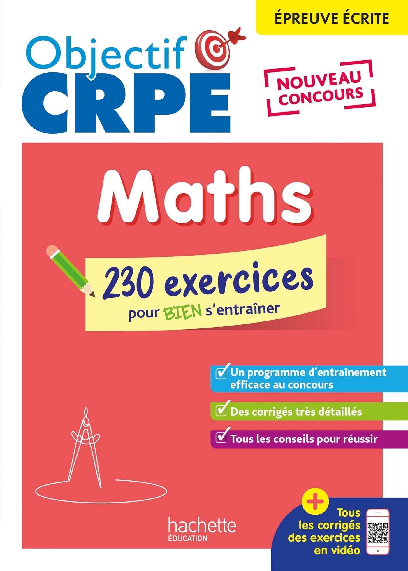 OBJECTIF CRPE 2025 JE M-ENTRAINE AVEC DES EXERCICES DE MATHS - Érik Kermorvant - HACHETTE EDUC