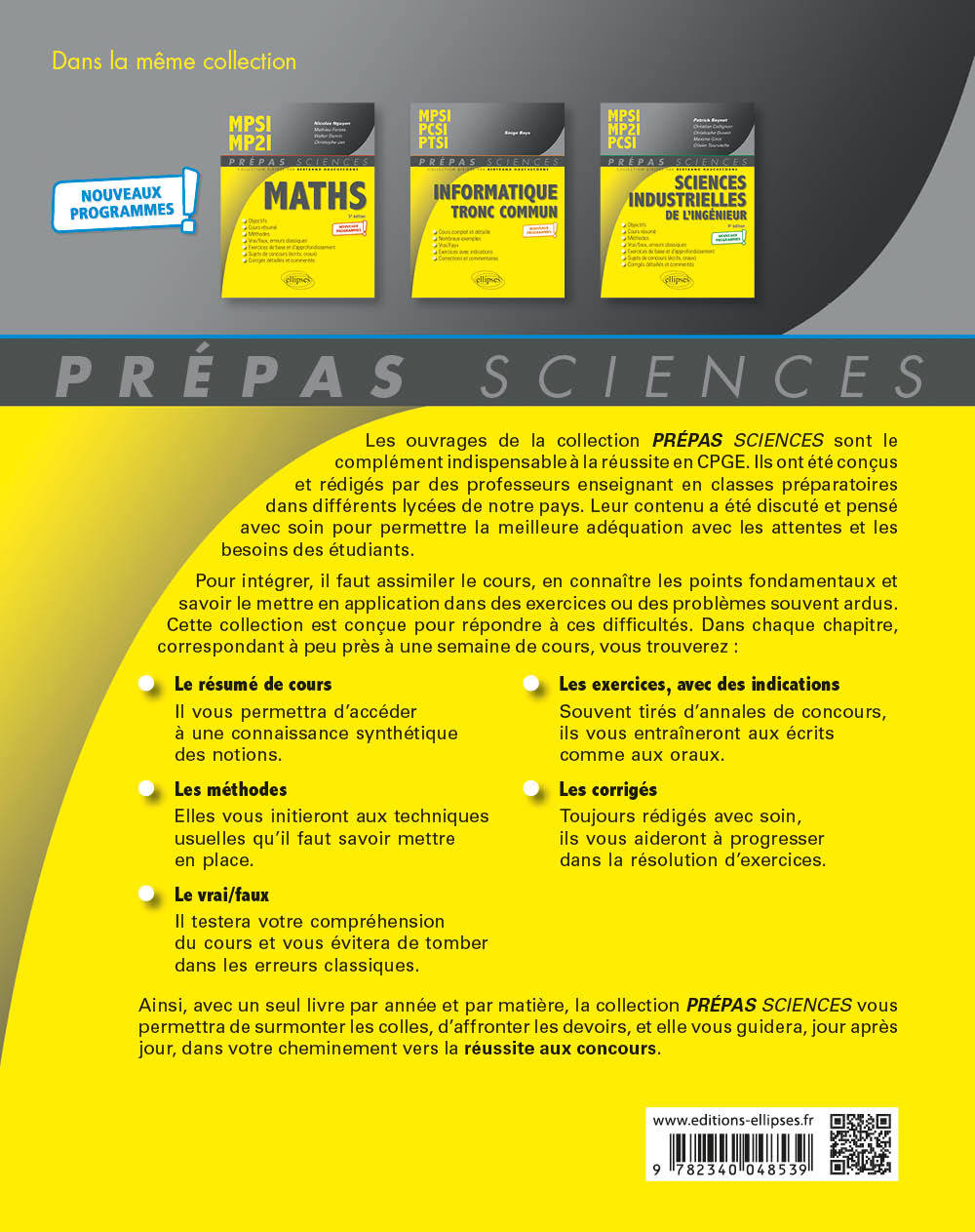 PHYSIQUE-CHIMIE MPSI - NOUVEAUX PROGRAMMES - Thierry Finot - ELLIPSES