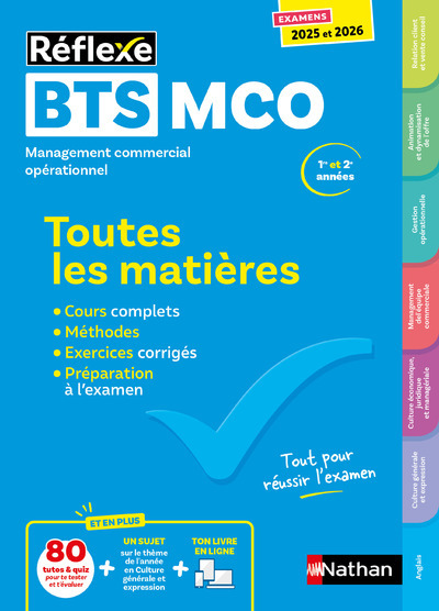 BTS MCO MANAGEMENT COMMERCIAL OPERATIONNEL - BTS MCO 1 ET 2 (TOUTES LES MATIERES) 2024 - 2025 - N  7 - Pascal Besson - NATHAN