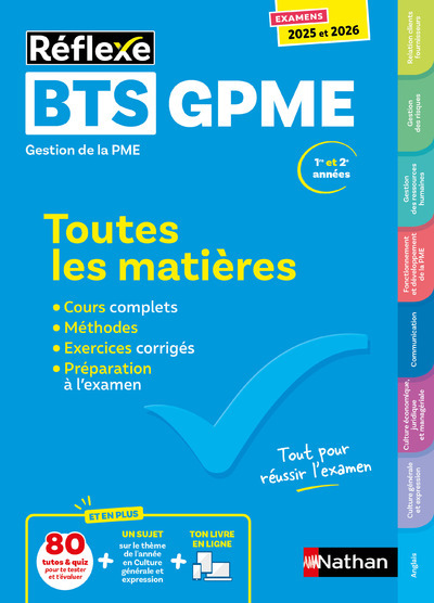 BTS GESTION DE LA PME - (TOUTES LES MATIERES - REFLEXE N 10) - 2024-2025 - Pascal Besson - NATHAN