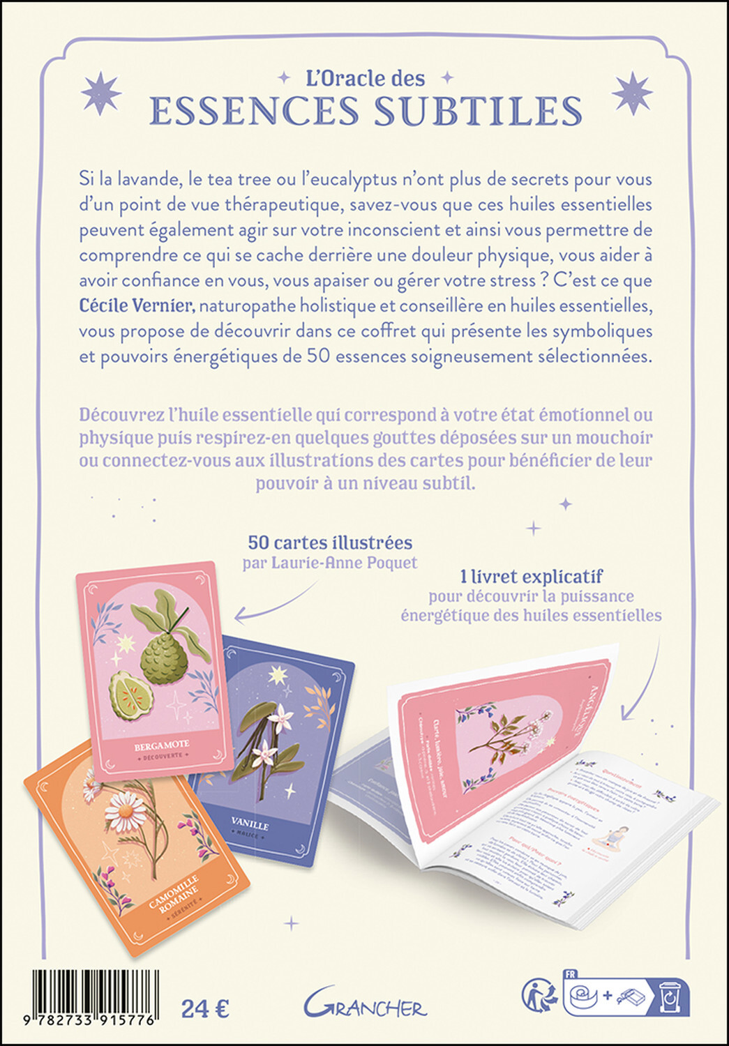 L-ORACLE DES ESSENCES SUBTILES - 50 CARTES ET UN LIVRE POUR BENEFICIER DU POUVOIR ENERGETIQUE DES HU - Cécile Vernier - GRANCHER