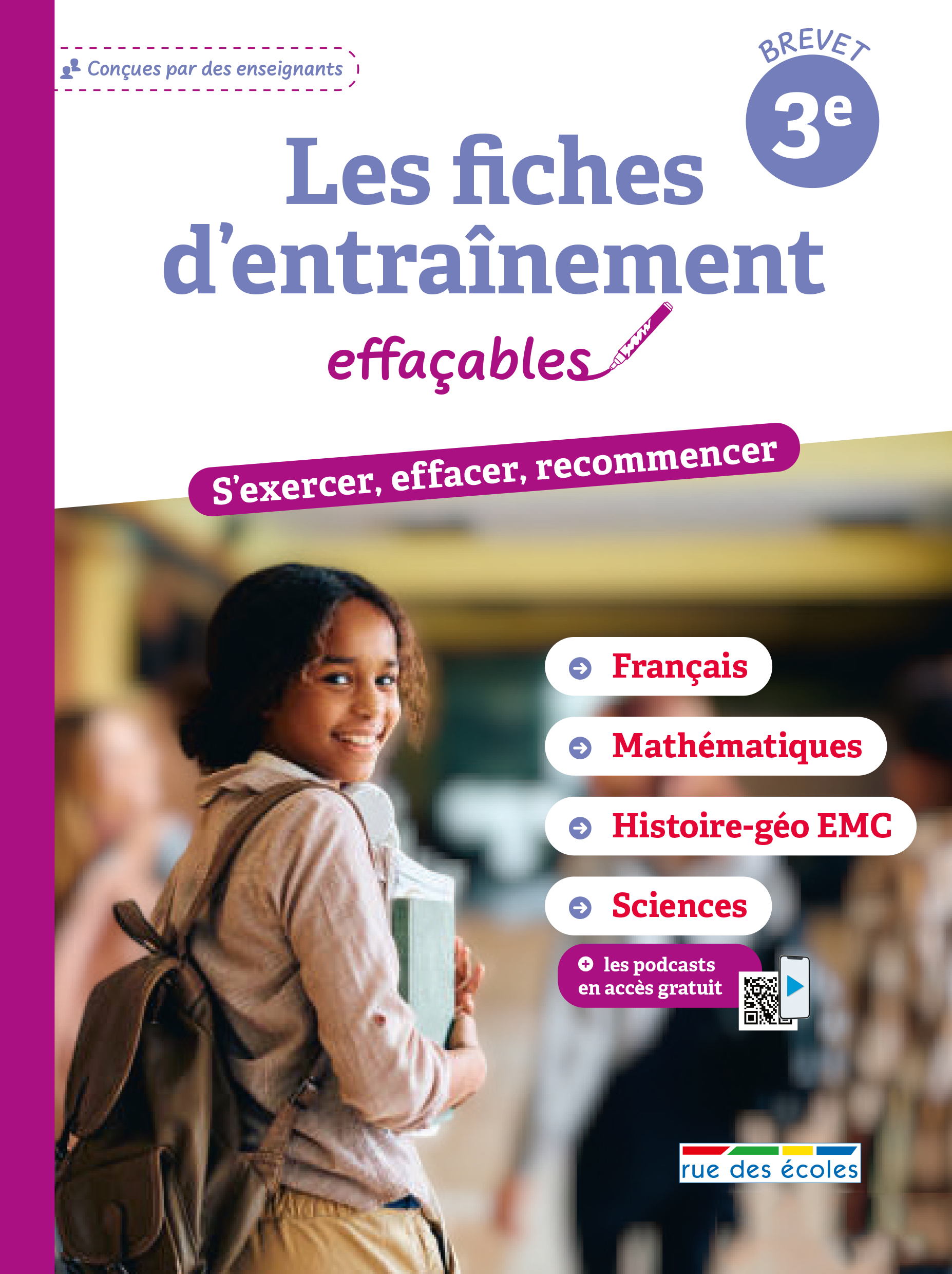 LES FICHES D-ENTRAINEMENT EFFACABLES TOUT EN UN 3E - BREVET -  Collectif - RUE DES ECOLES