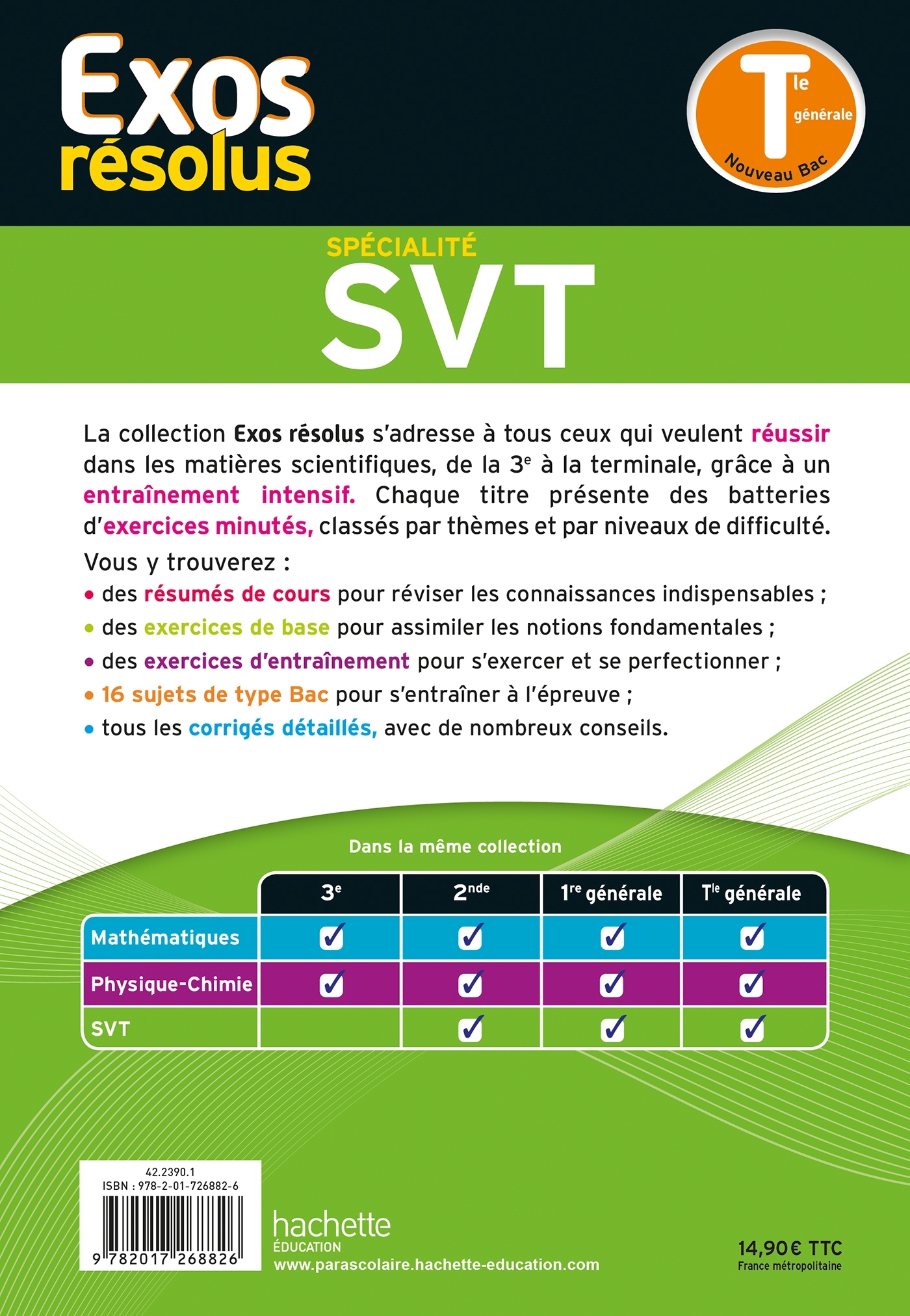 Exos résolus spécialité SVT Tle - Laëtitia Lefèvre - HACHETTE EDUC