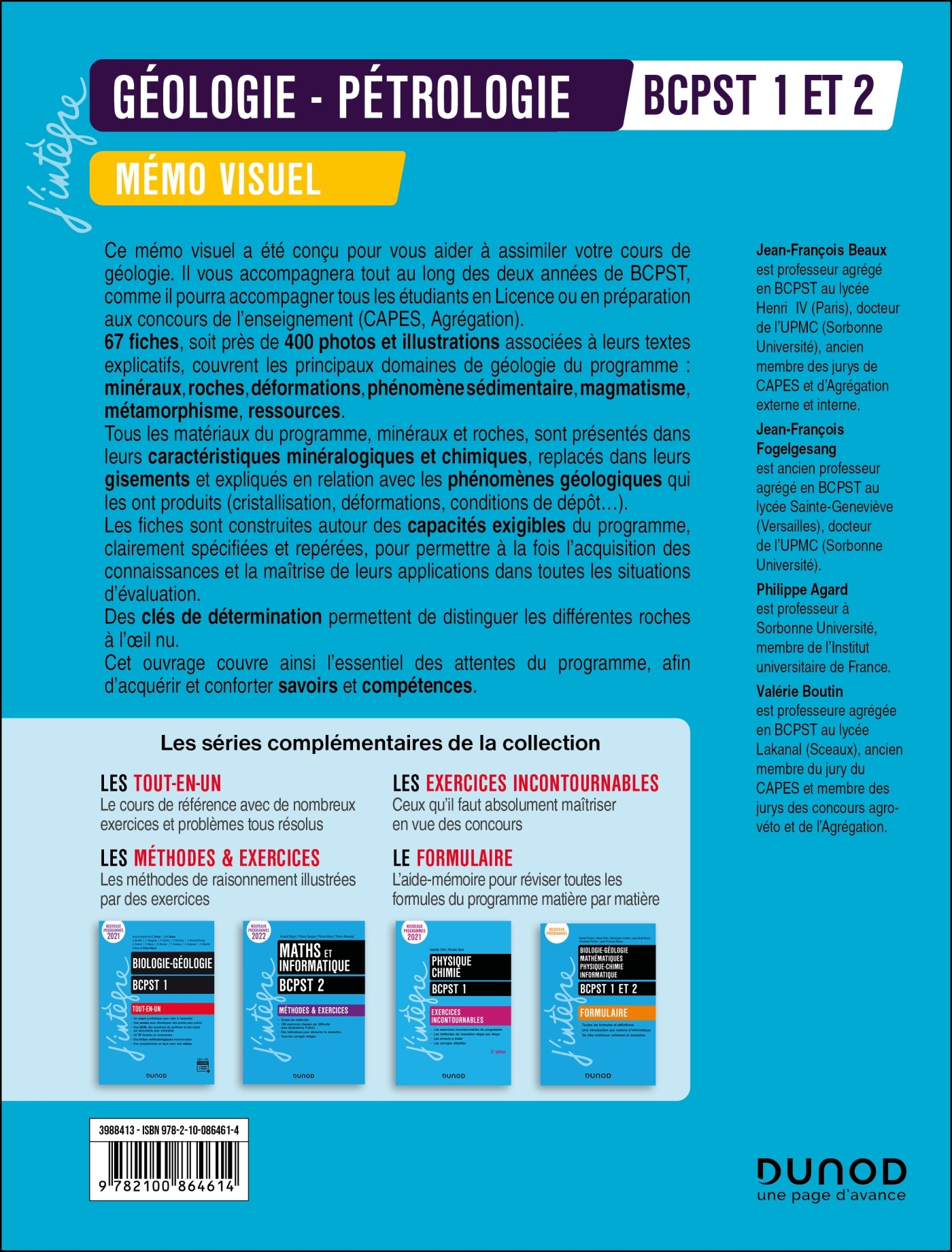 Mémo visuel de géologie-pétrologie BCPST 1 et 2 - 4e éd. - Jean-François Beaux - DUNOD