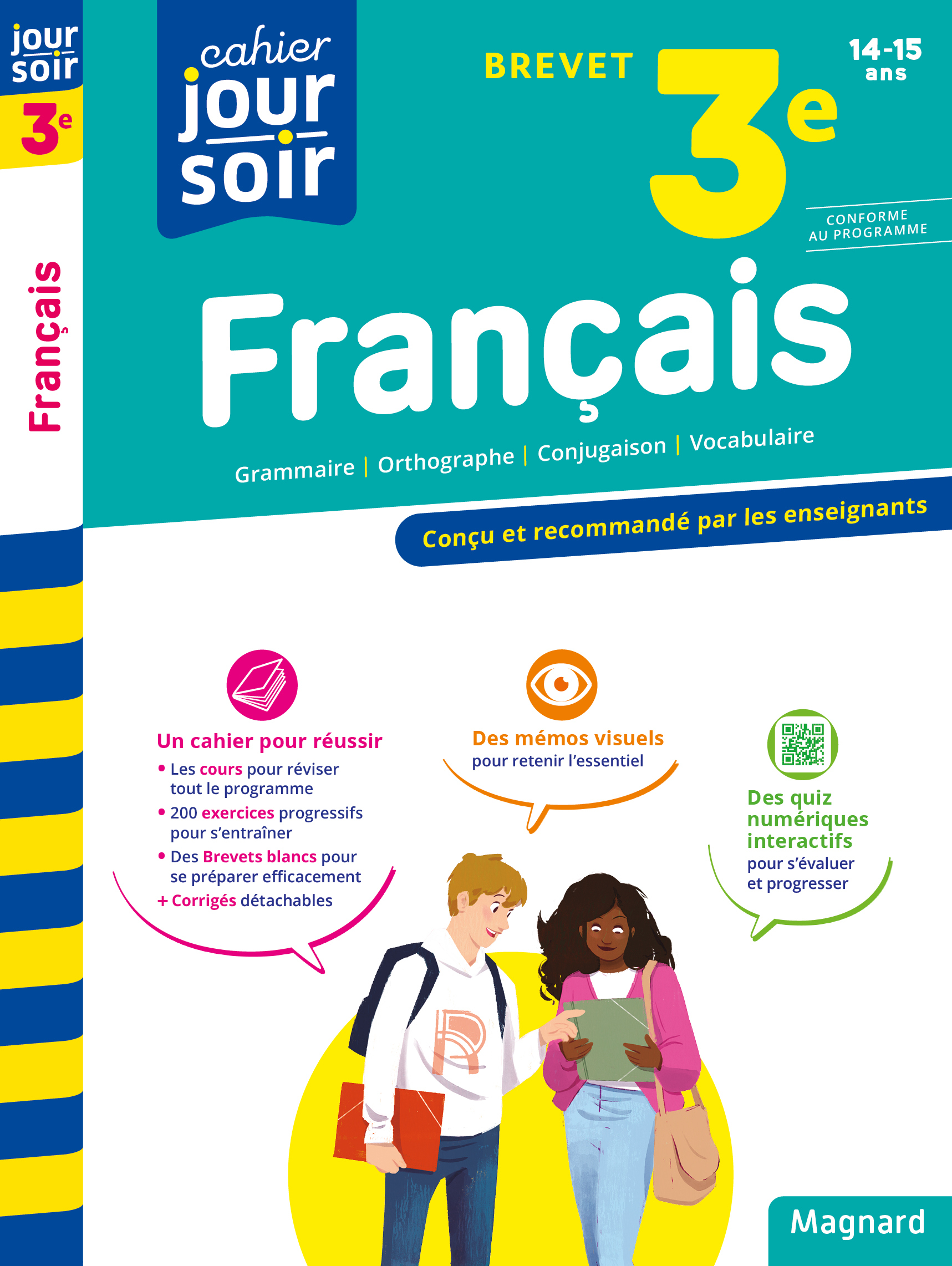 FRANCAIS 3EME BREVET - CAHIER JOUR SOIR - CONCU ET RECOMMANDE PAR LES ENSEIGNANTS - Florence Randanne - MAGNARD