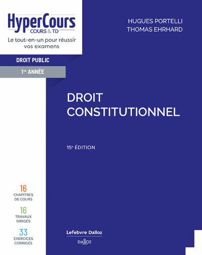 DROIT CONSTITUTIONNEL. 15E ED. - Hugues Portelli - DALLOZ