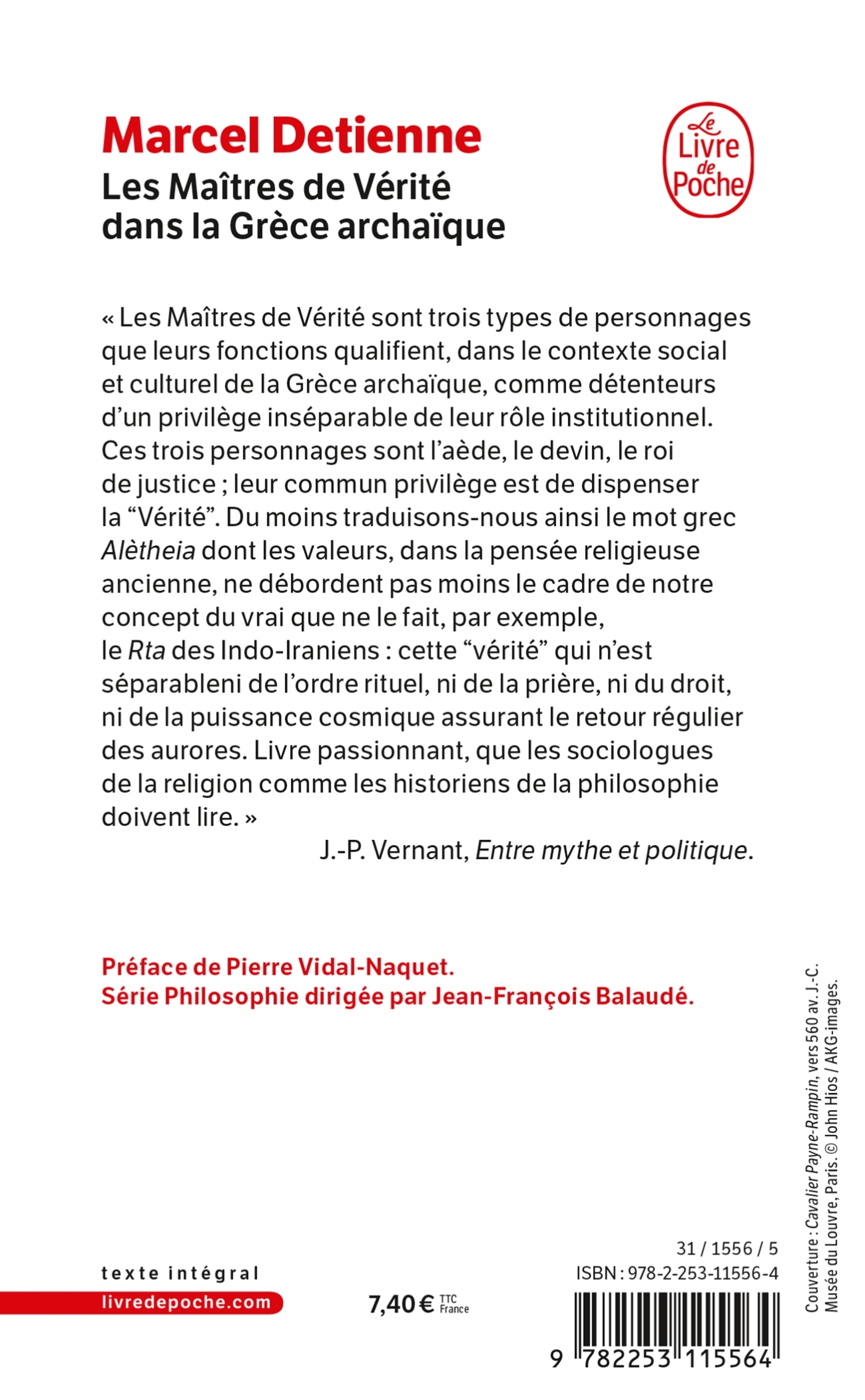 Les Maîtres de vérité en Grèce archaïque - Marcel Detienne - LGF