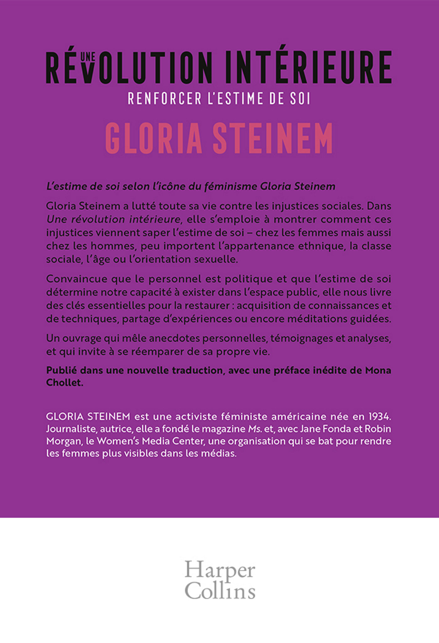 Une révolution intérieure - Gloria Steinem - HARPERCOLLINS