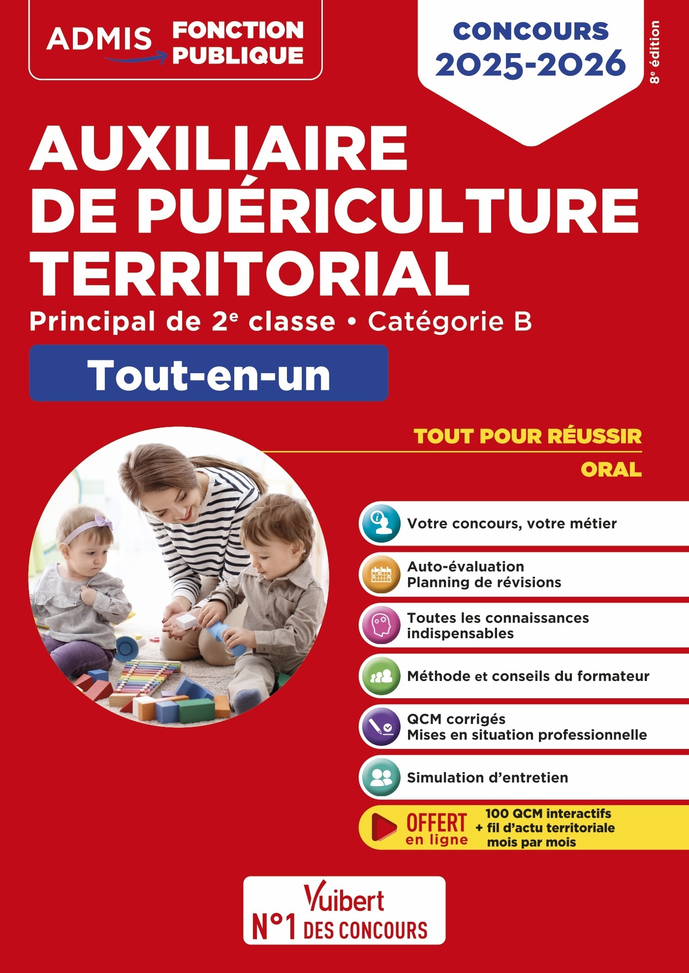 Concours Auxiliaire de puériculture territorial - Catégorie B - Tout-en-un - Pierre-Brice Lebrun - VUIBERT