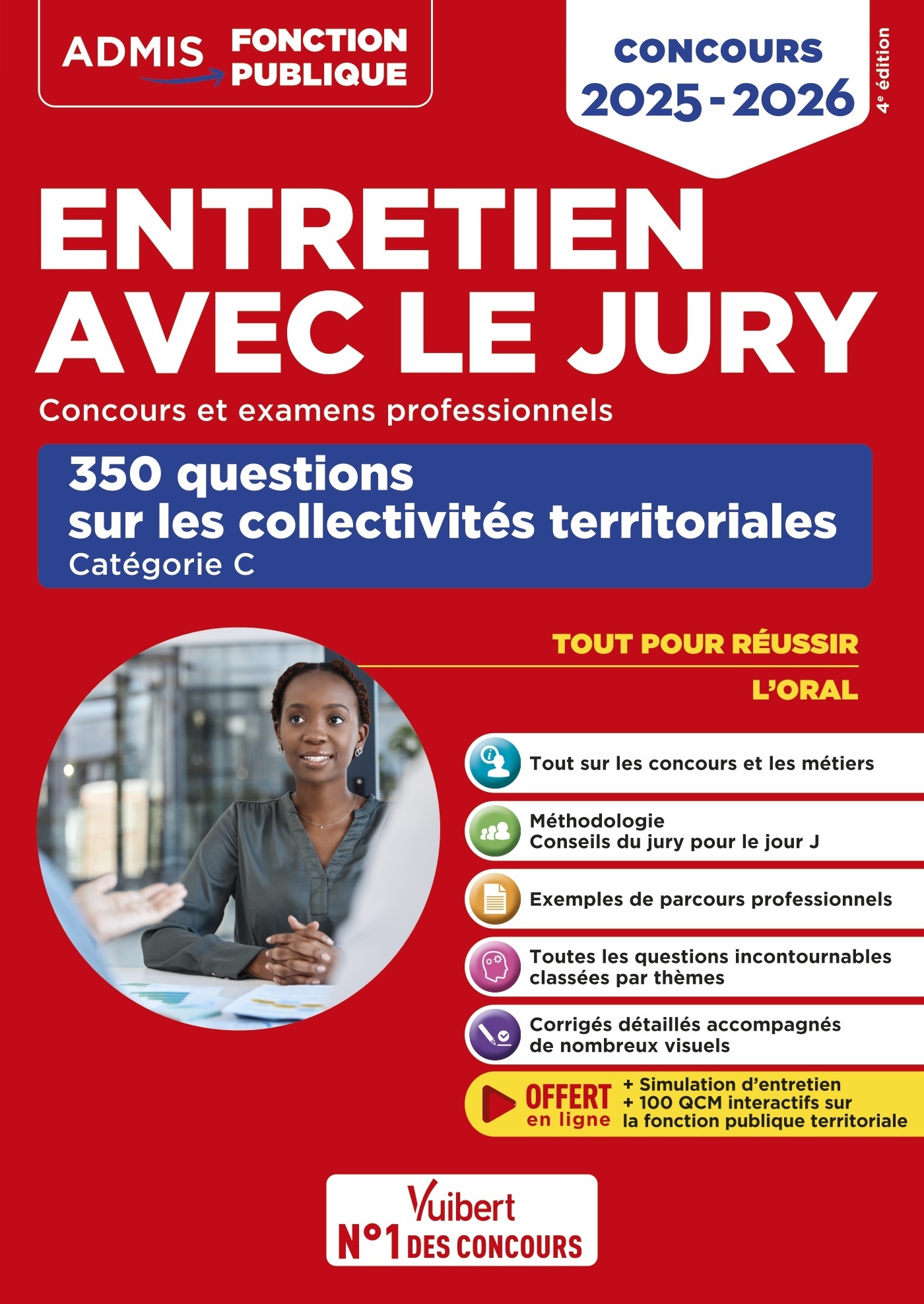 Entretien avec le jury - 350 questions sur les collectivités territoriales - Catégorie C - Fabienne Geninasca - VUIBERT