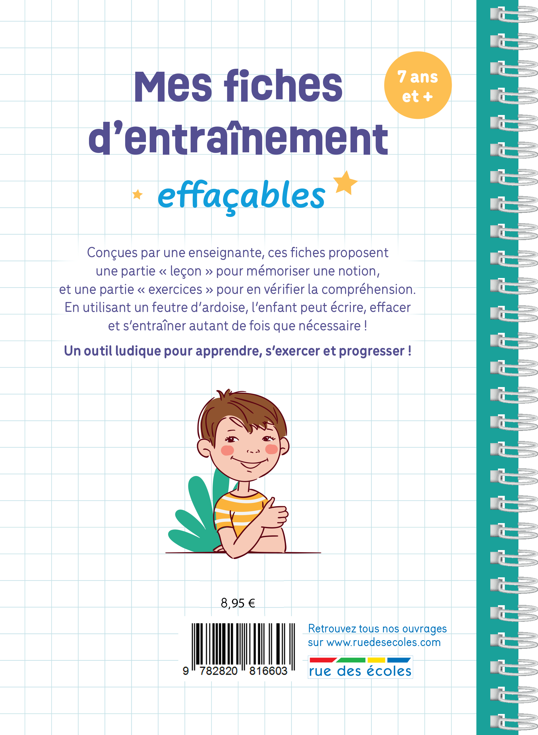 Mes fiches d'entraînement effaçables - Calcul mental - 7 ans et + - Marlen Géhin - RUE DES ECOLES