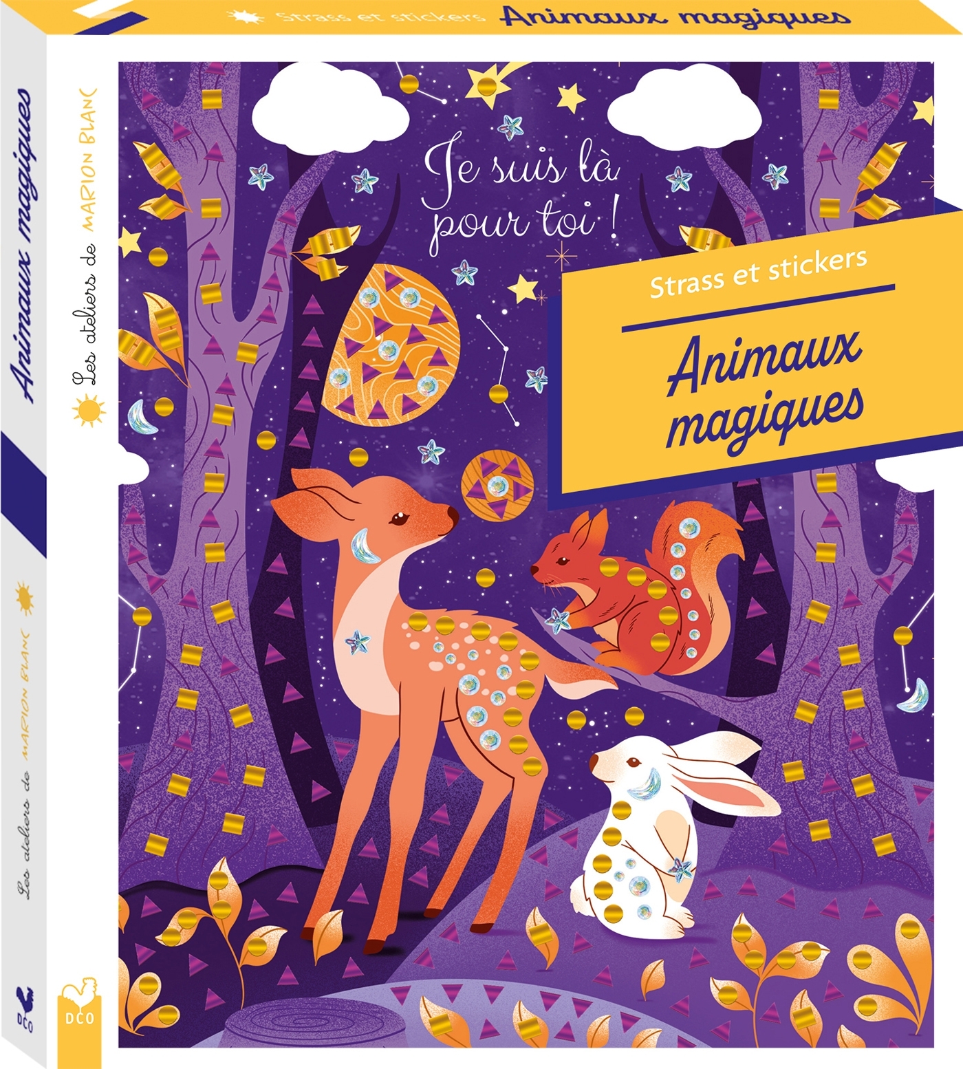 Les ateliers de Marion Blanc - Strass et stickers Animaux magiques - boîte avec accessoires - Marion Blanc - DEUX COQS D OR