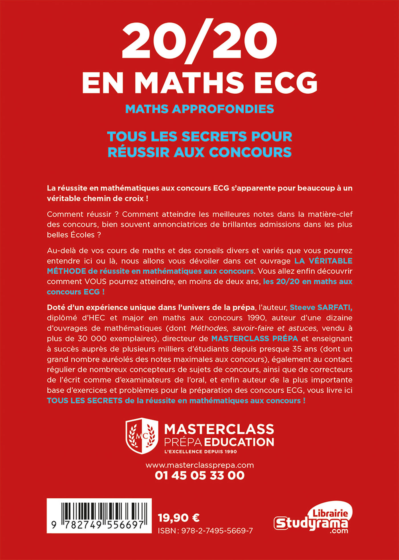 20/20 en Maths ECG - Maths approfondies - STEEVE SARFATI - BREAL