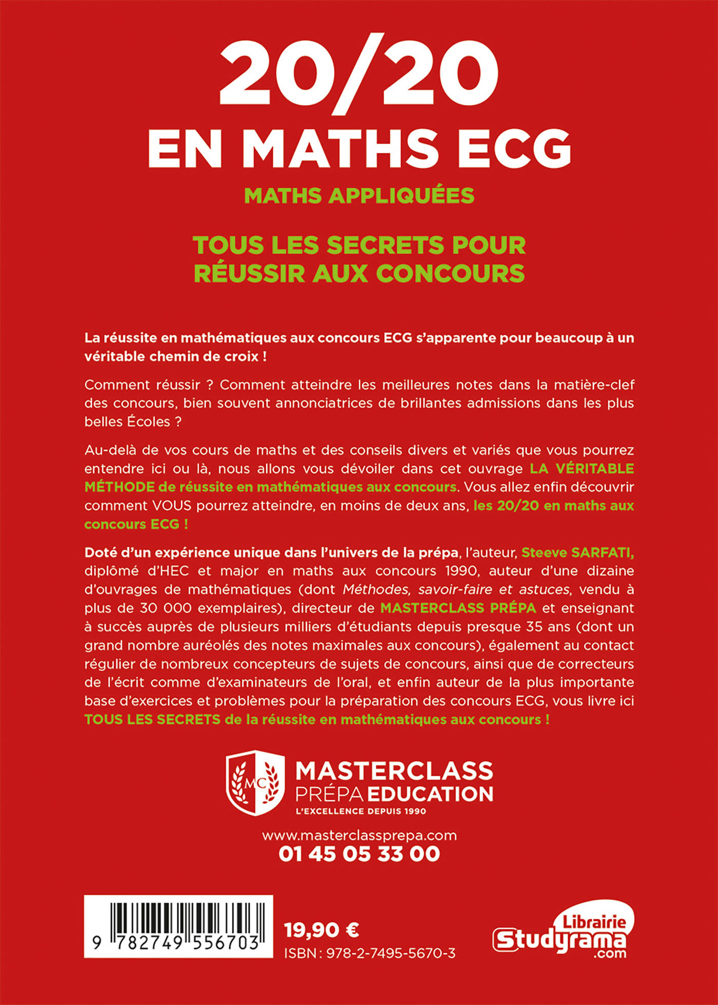 20/20 en Maths ECG - Maths appliquées - STEEVE SARFATI - BREAL