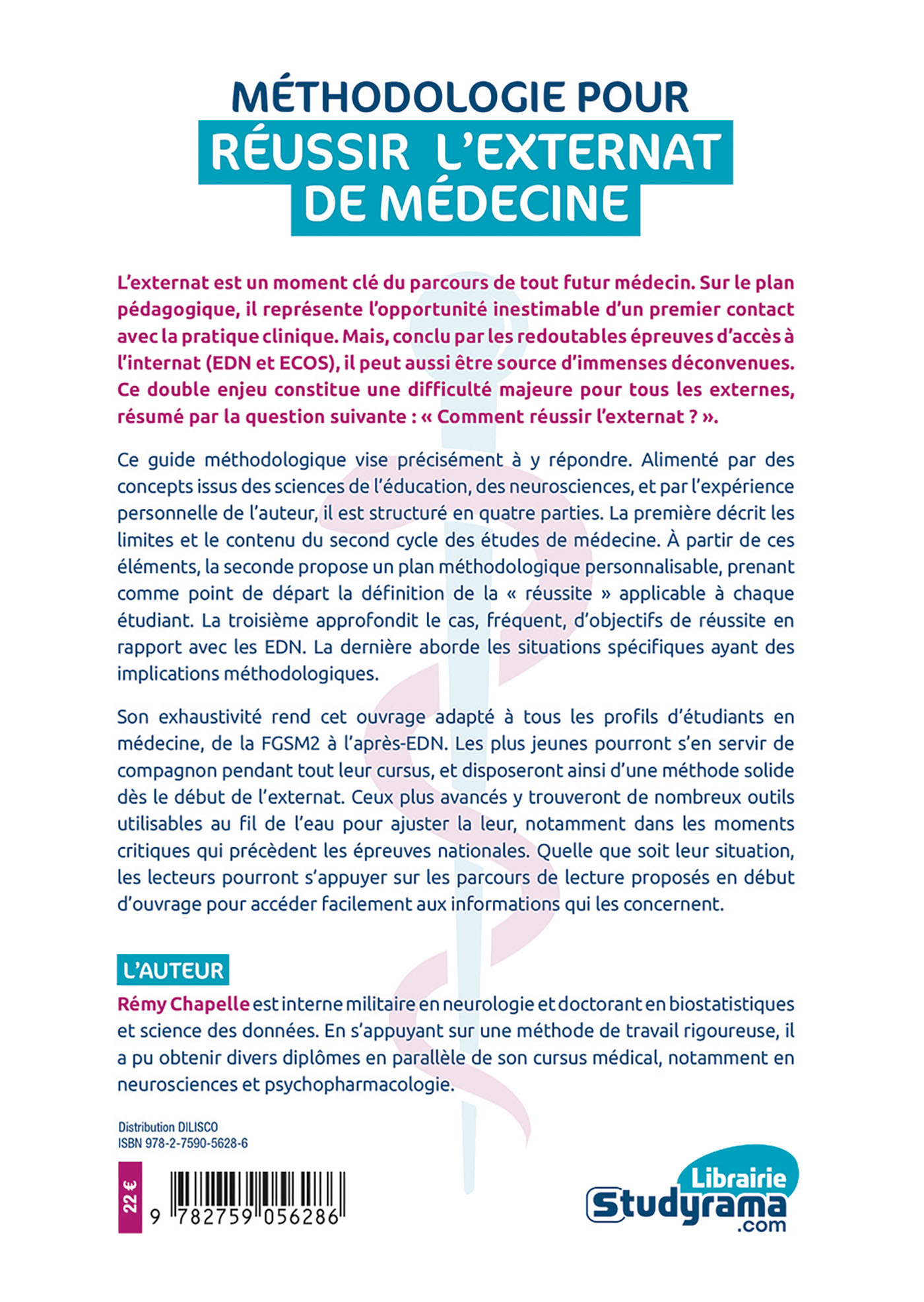 Méthodologie pour réussir l'externat de médecine - Rémy Chapelle - STUDYRAMA