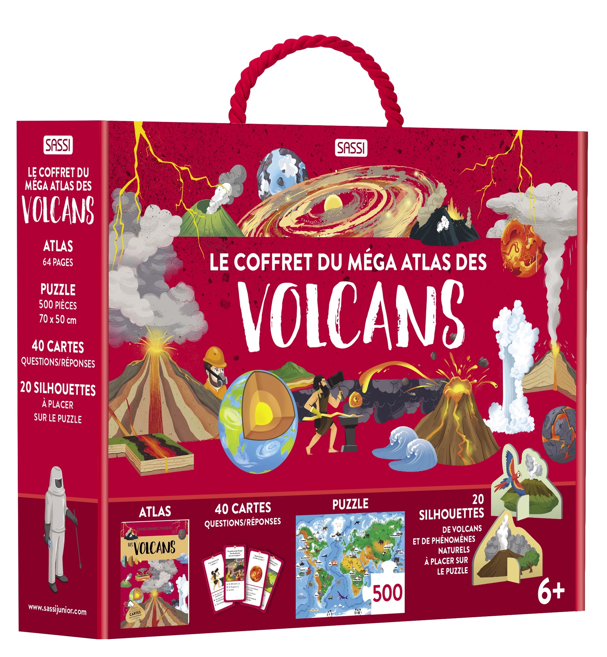 Le coffret du méga atlas des volcans - N.E. 2024 - Sarah Guilmault - SASSI