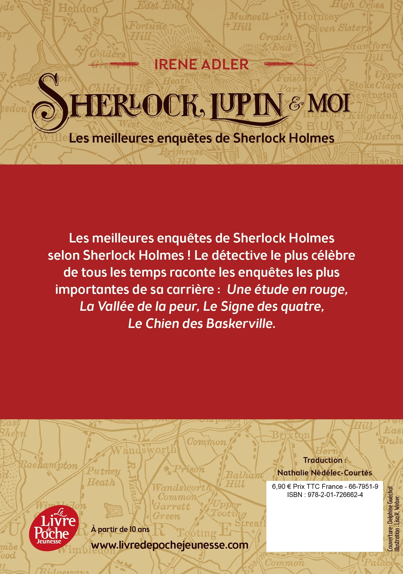 Sherlock, Lupin et moi - Les meilleures enquêtes de Sherlock Holmes - Irène Adler - POCHE JEUNESSE