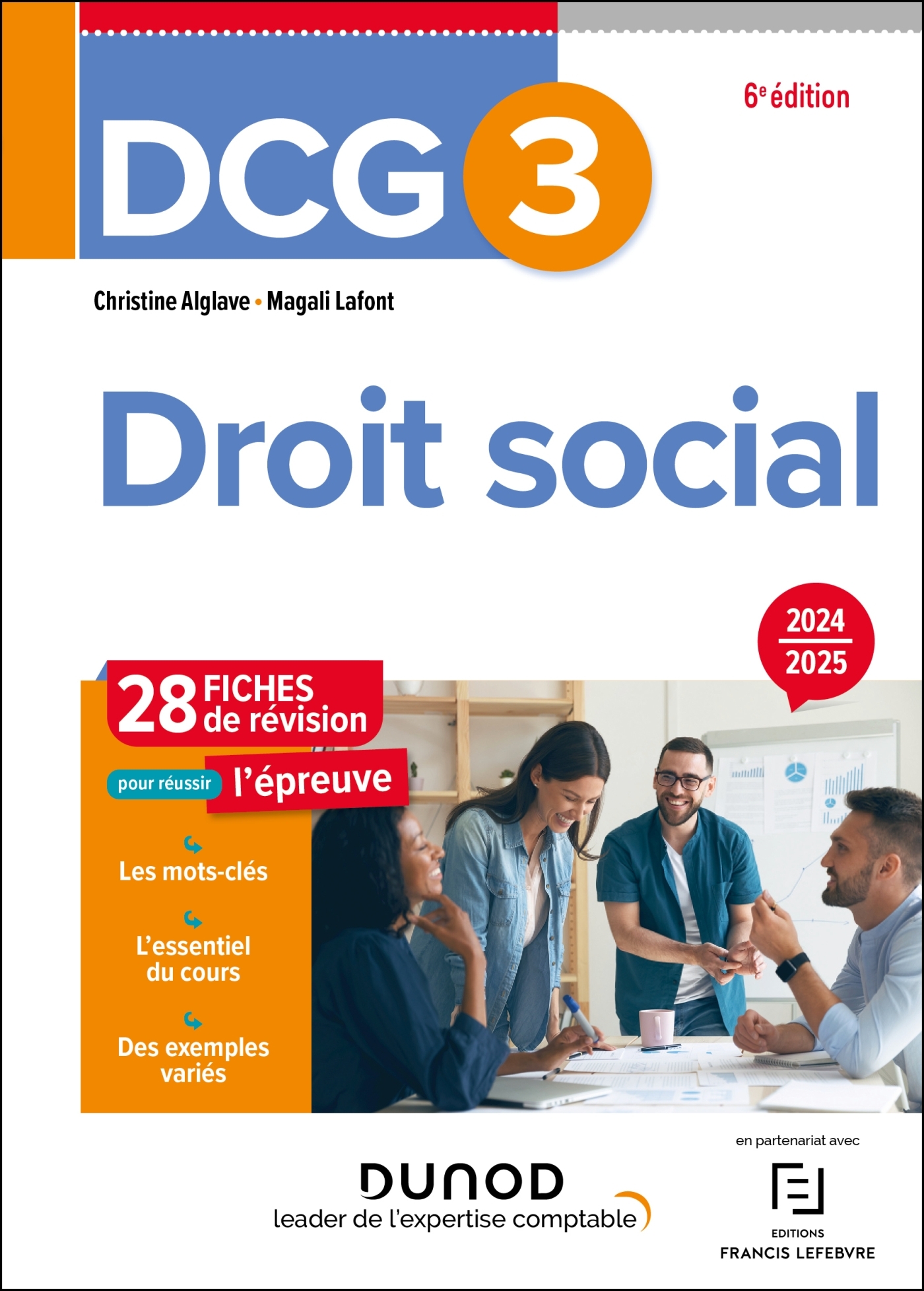 DCG 3 - Droit social - Fiches 2024-2025 - Christine Alglave - DUNOD