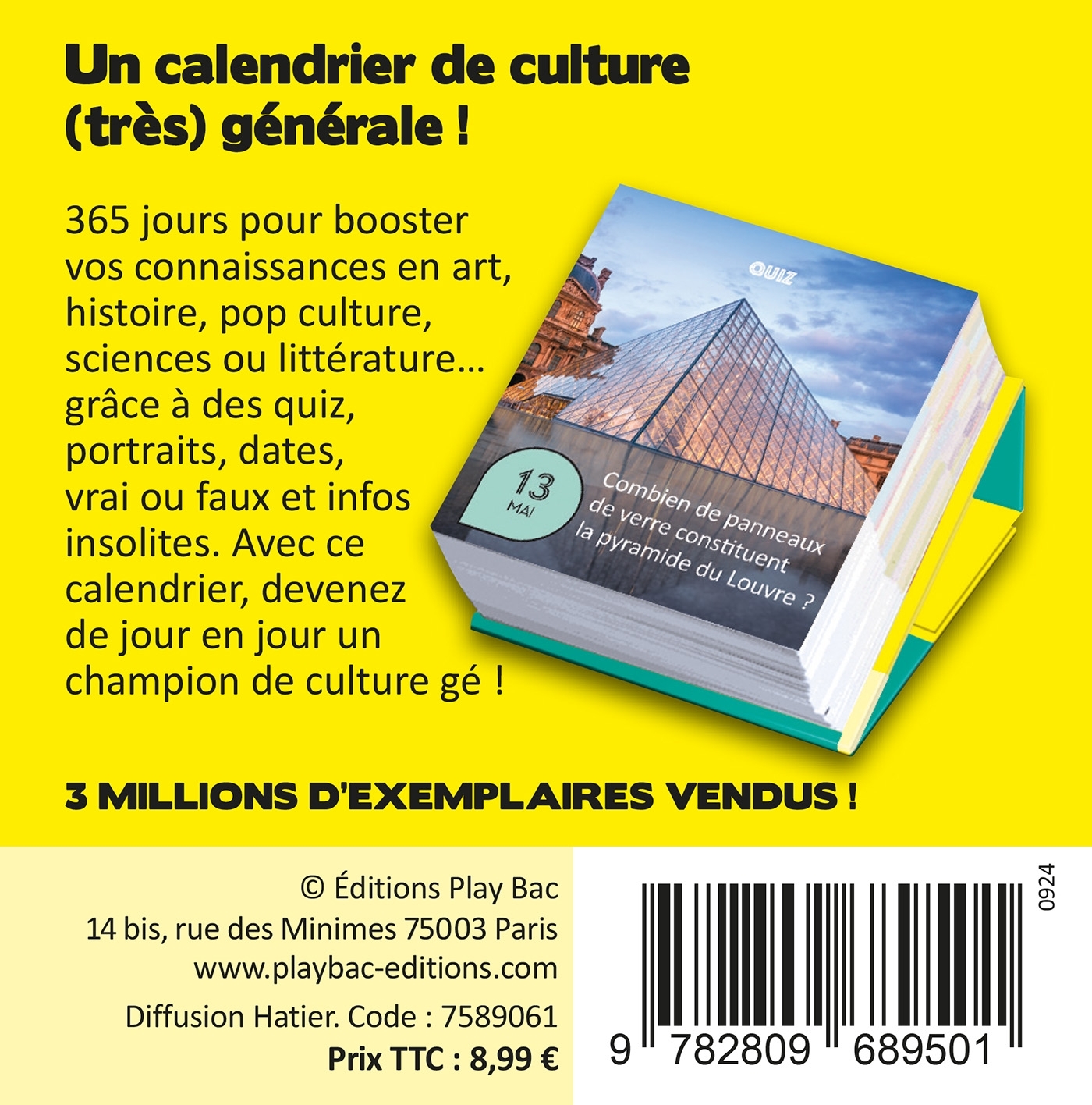 Mini calendrier 365 jours de Culture Générale -   - PLAY BAC