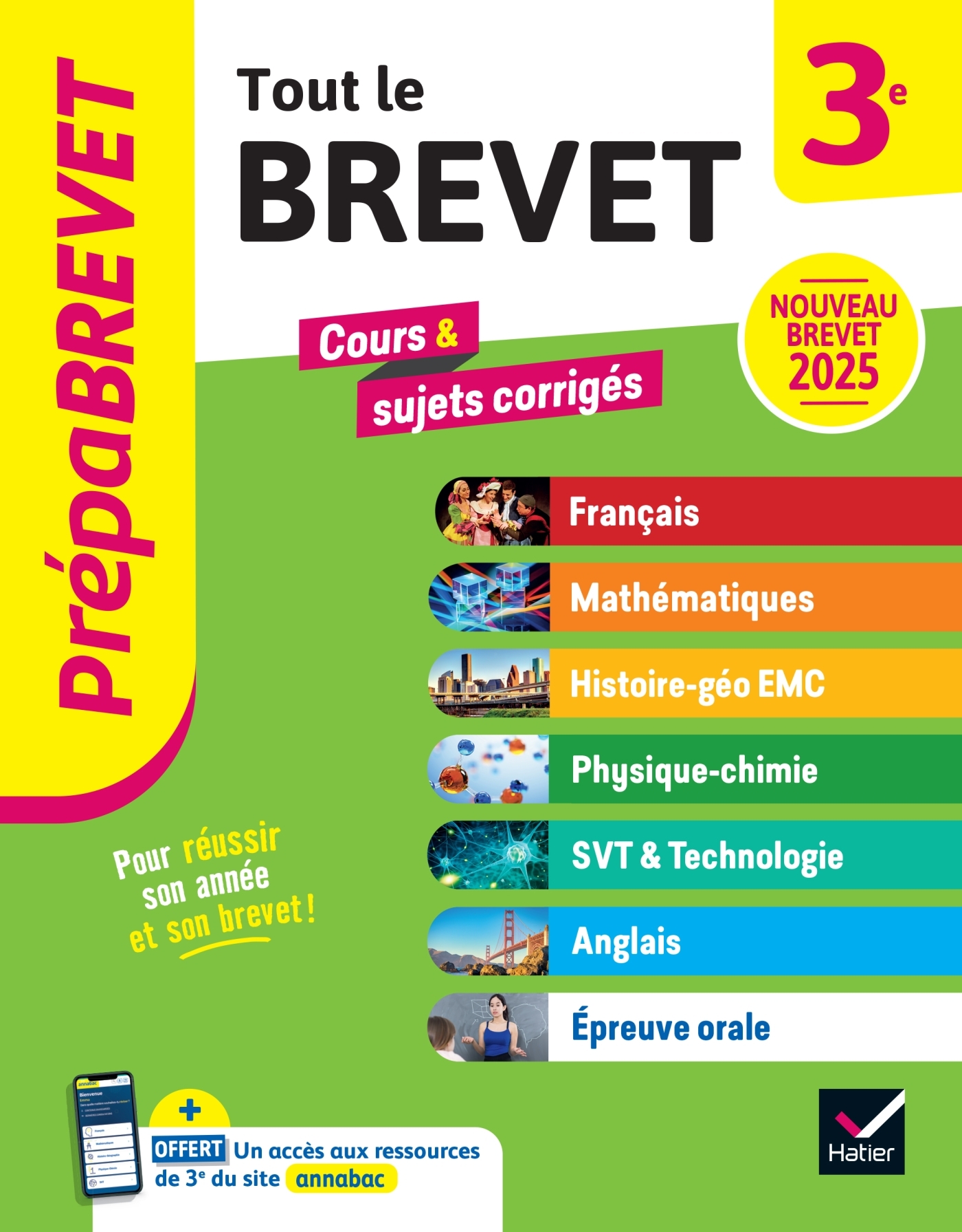 Prépabrevet - Tout le brevet 2025 - 3e (toutes les matières) - Caroline Bureau - HATIER