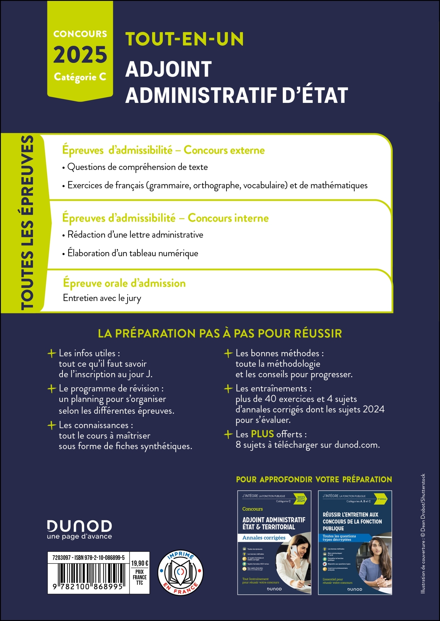 Concours Adjoint administratif d'Etat - 2025 - Externe et interne - Audrey Charmont - DUNOD