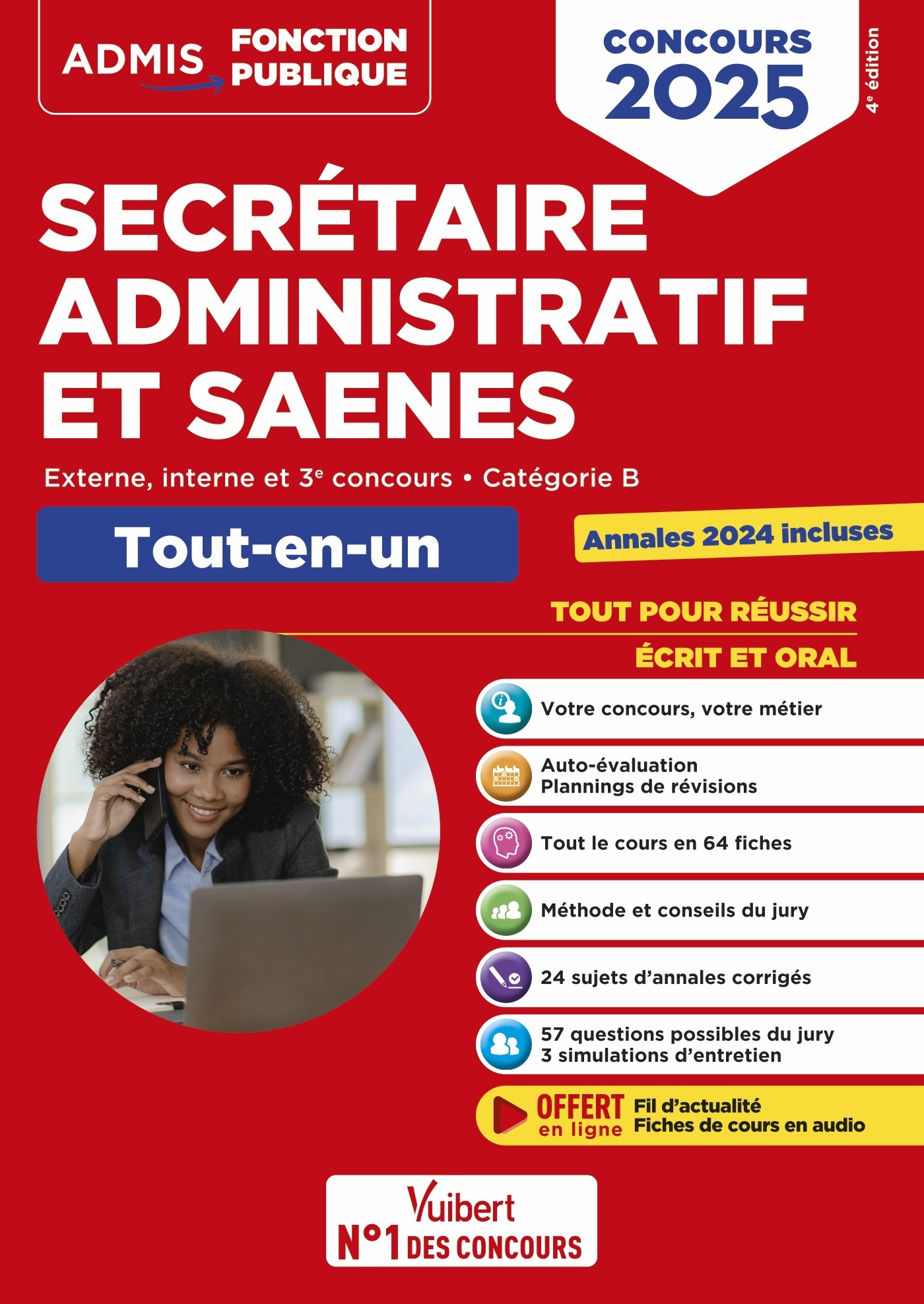 Concours Secrétaire administratif et SAENES - Catégorie B - Tout-en-un - René Guimet - VUIBERT