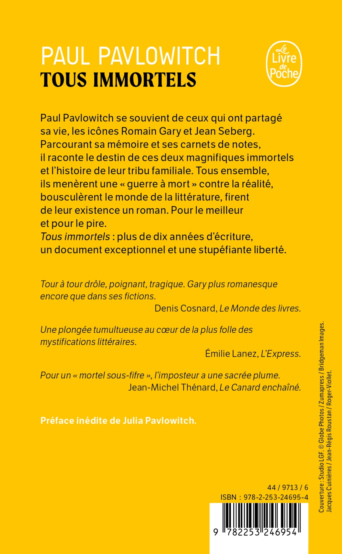 Tous immortels - Paul Pavlowitch - LGF