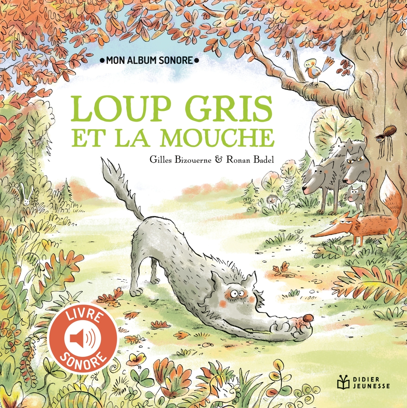 Loup Gris et la mouche - Livre sonore - Gilles Bizouerne - DIDIER JEUNESSE