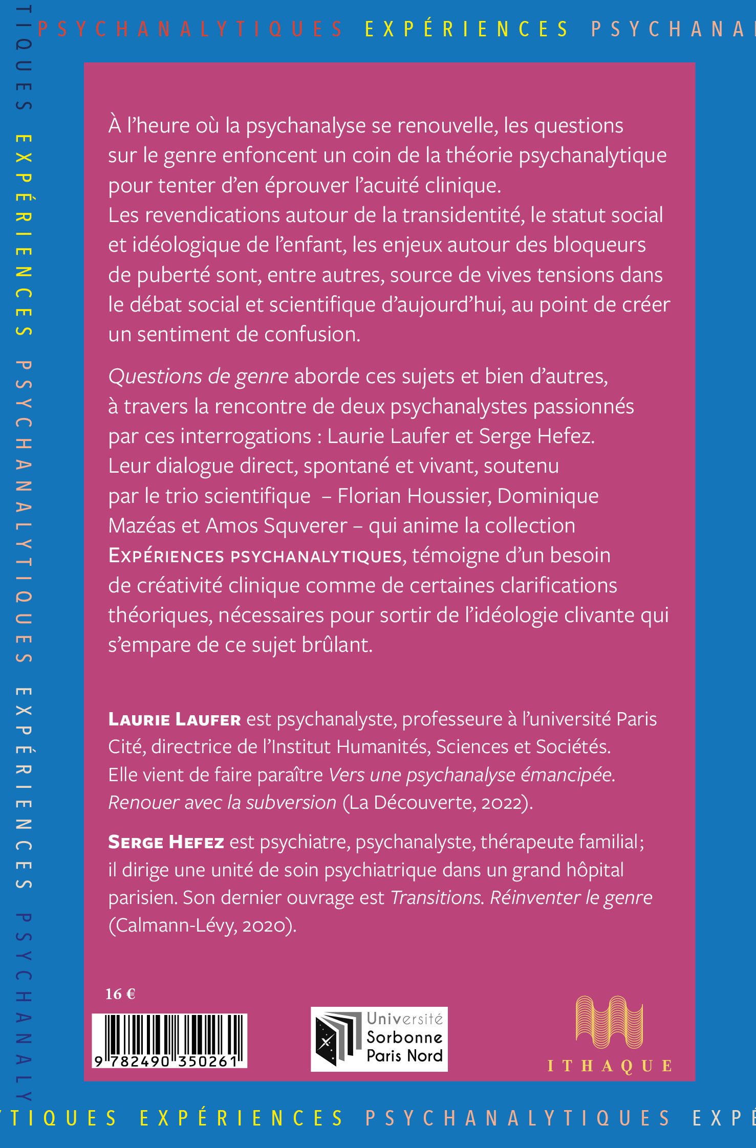 Questions de genre - Laurie Laufer - ITHAQUE