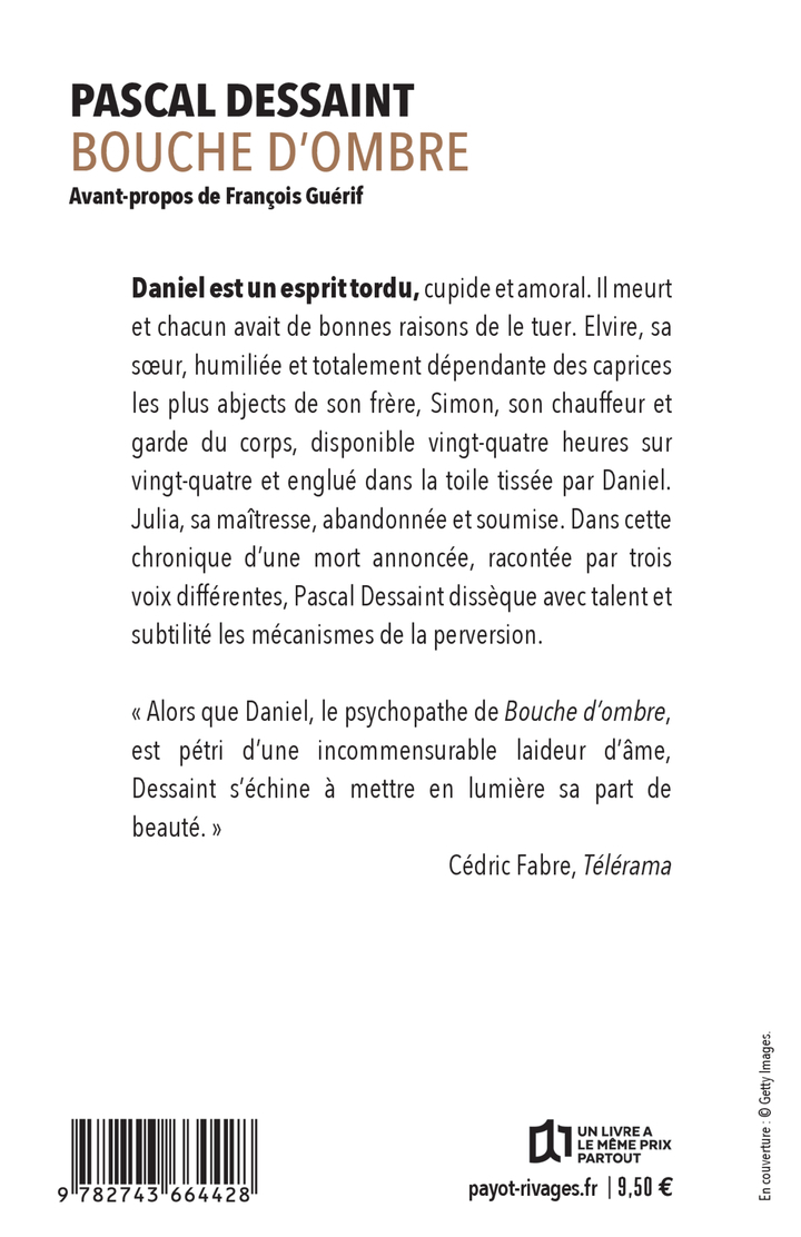 BOUCHE D-OMBRE - Pascal Dessaint - RIVAGES