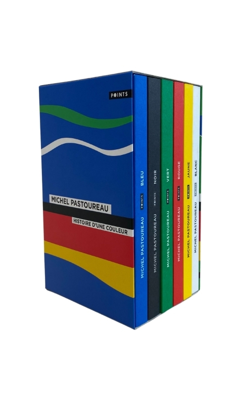 Coffret Histoire d'une couleur en 6 volumes : Bleu, Noir, Vert, Rouge, Blanc et Jaune - Michel Pastoureau - POINTS