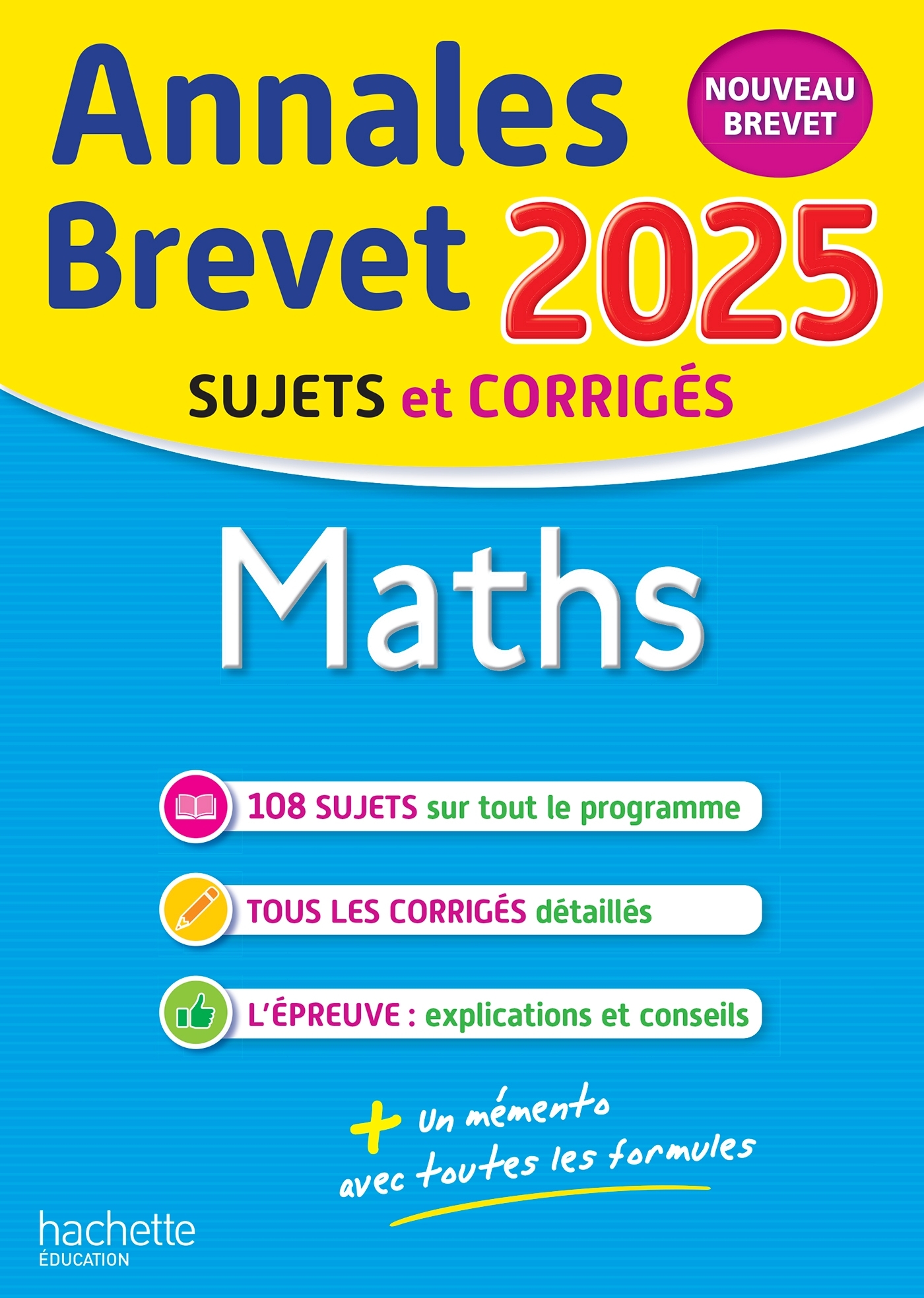 ANNALES BREVET 2025 - MATHS - Philippe Rousseau - HACHETTE EDUC