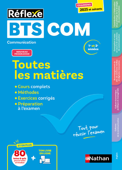 TOUTES LES MATIERES REFLEXE - BTS COMMUNICATION N 16 - 2024-2025 - Marie-Ange Aitammar - NATHAN