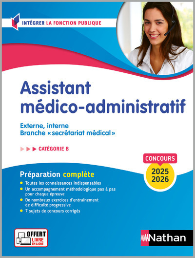 CONCOURS ASSISTANT MEDICO-ADMINISTRATIF - CATEGORIE B - 2024-2025 - Annie Godrie - NATHAN