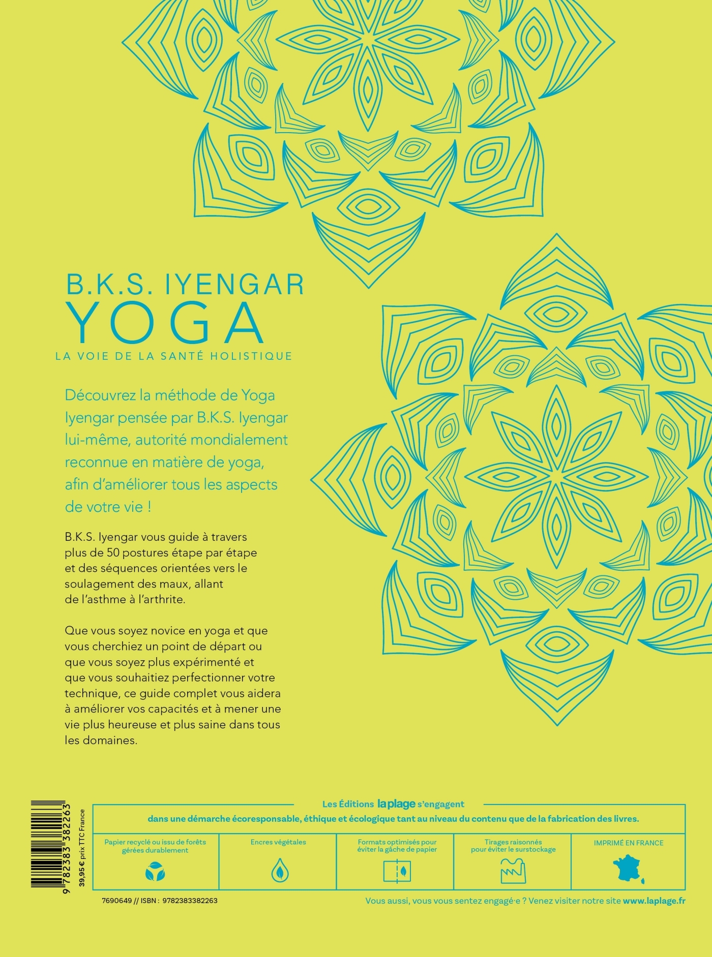 YOGA. LA VOIE DE LA SANTE HOLISTIQUE - B.K.S. Iyengar - LA PLAGE