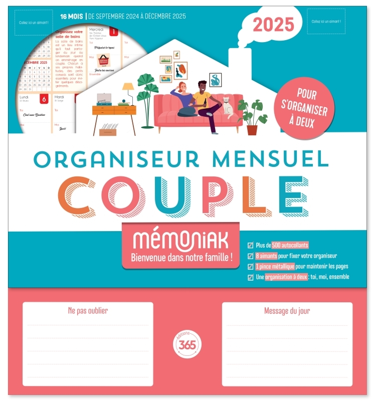 ORGANISEUR MEMONIAK SPECIAL COUPLE 2025 - XXX - 365 PARIS