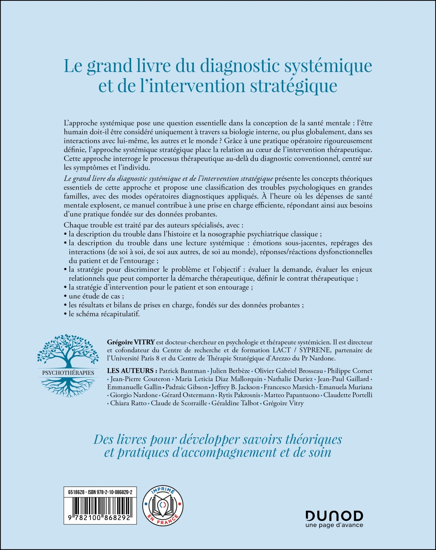 Le grand livre du diagnostic systémique et de l'intervention stratégique - Grégoire Vitry - DUNOD