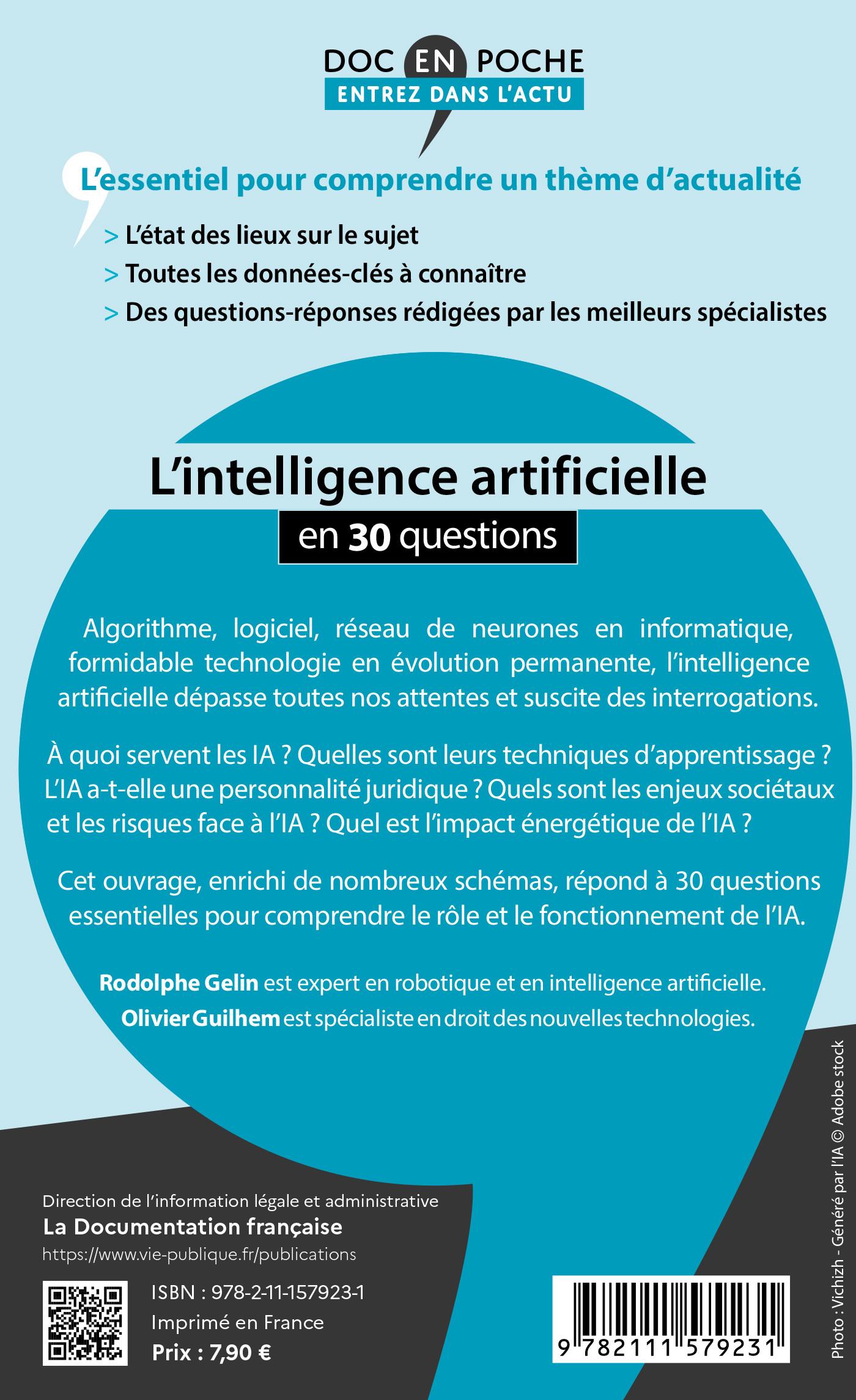 L'intelligence artificielle en 30 questions - Rodolphe Gelin - DOC FRANCAISE