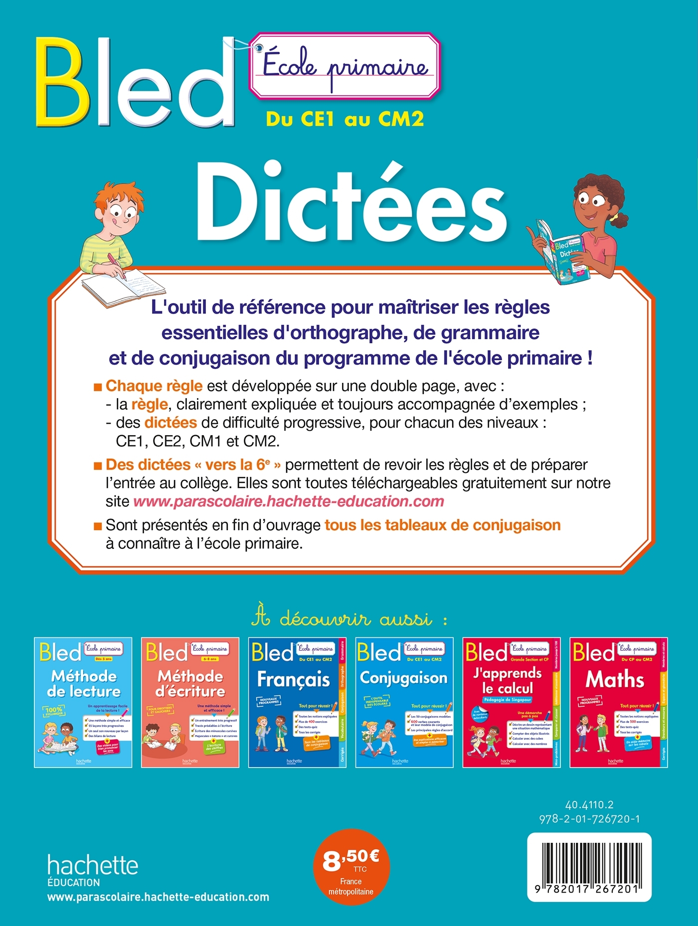 BLED Ecole Primaire Dictées Primaire Du CE1 au CM2 - Daniel Berlion - HACHETTE EDUC